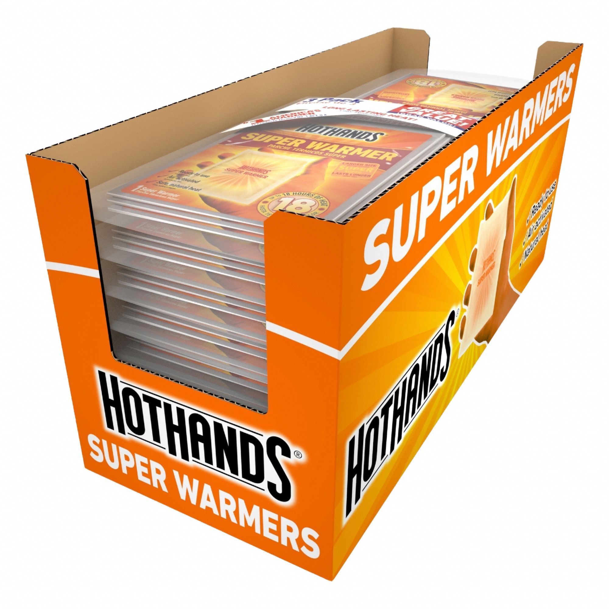 Body Warmer: Body Warmer, Air-Activated, Up to 18 hr, 15 min to 30 min, 5 in Lg, 12 PK