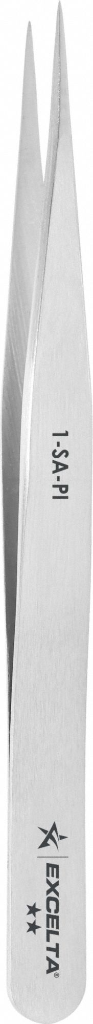 Tweezers: Stainless Steel, Point, Straight Tip