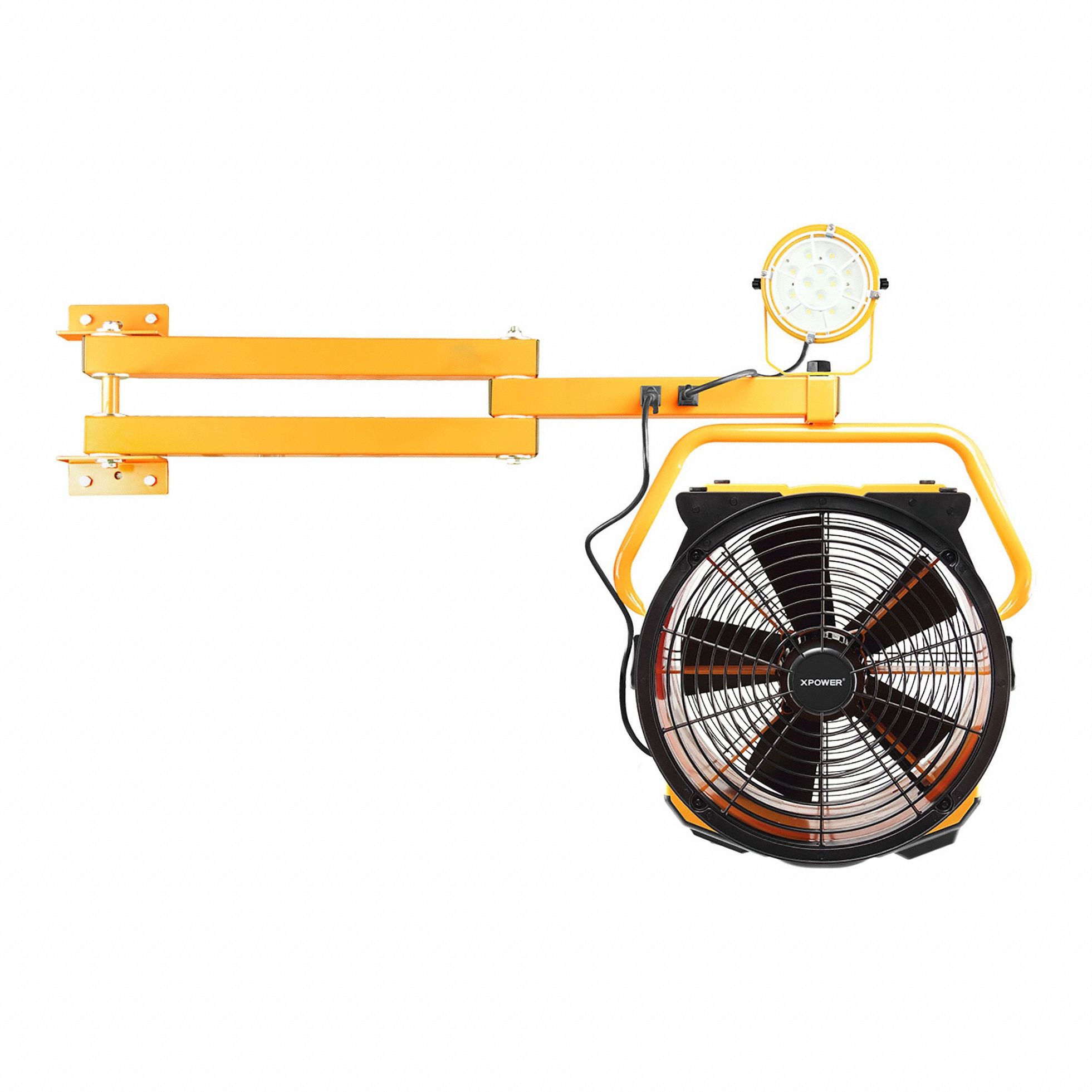 Mounted Fan: 1/3 hp Motor Horsepower, 5 Speeds, Non-Oscillating, Cooling Fan, ABS