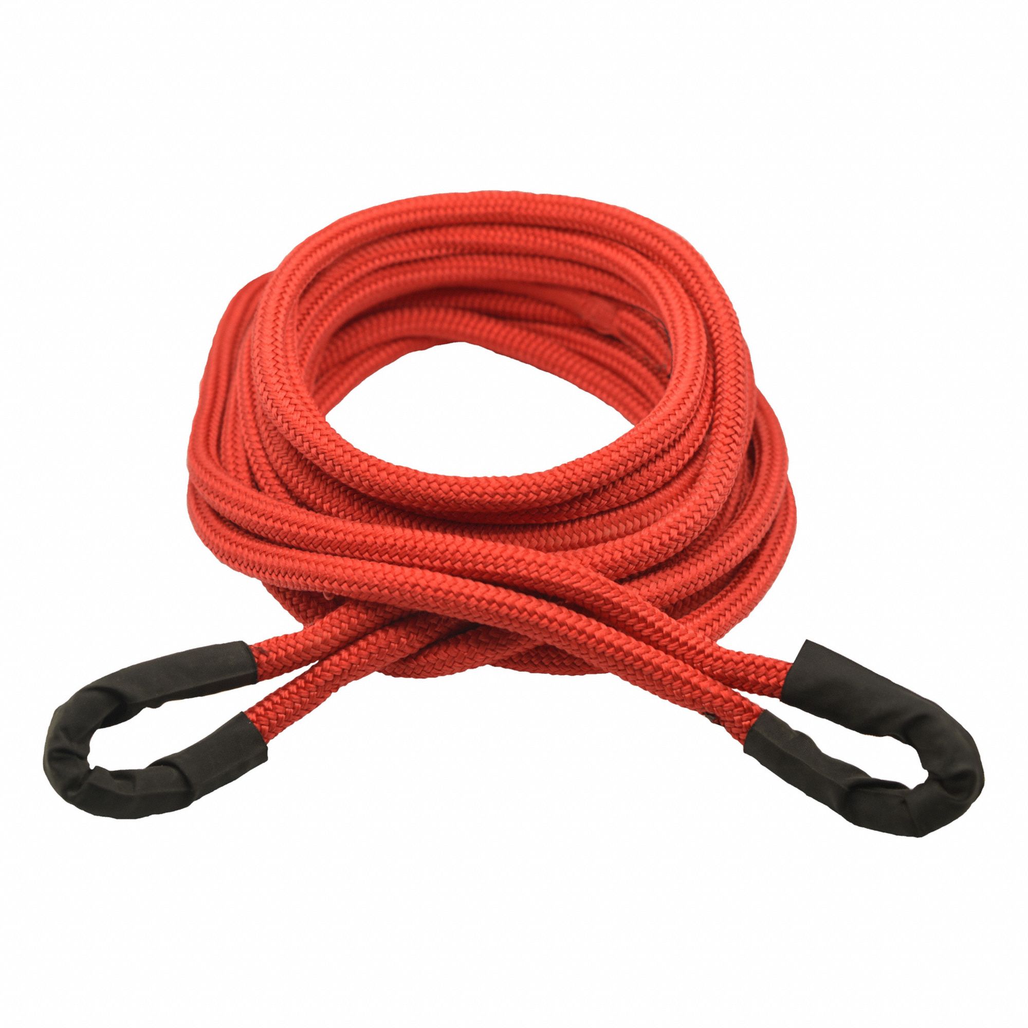 Recovery Rope: 20 ft Lg, 1/2 in Dia, Nylon, Loop, Nylon, Red, Includes Storage Bag