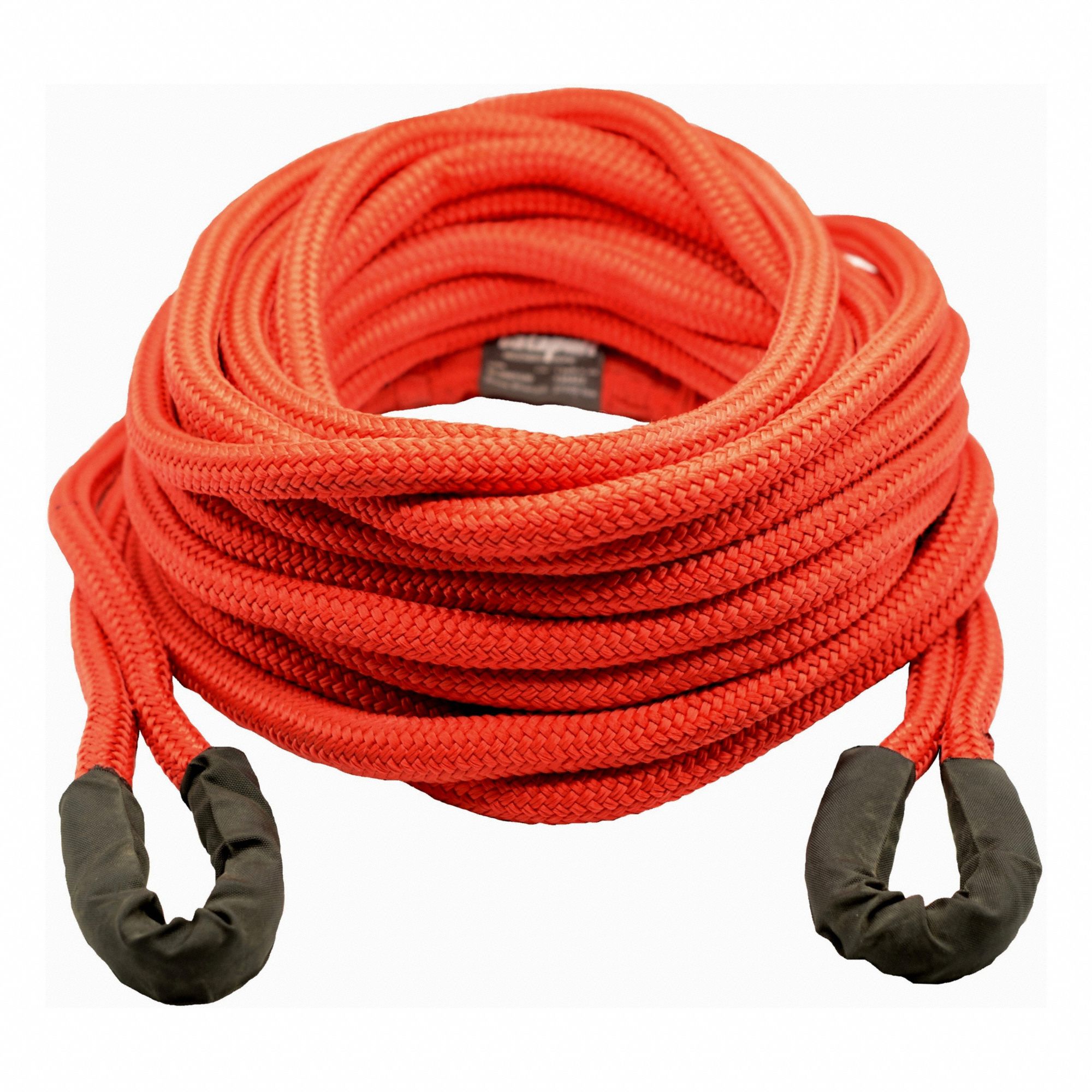 Recovery Rope: 30 ft Lg, 5/8 in Dia, Nylon, Loop, Nylon, Red, Includes Storage Bag