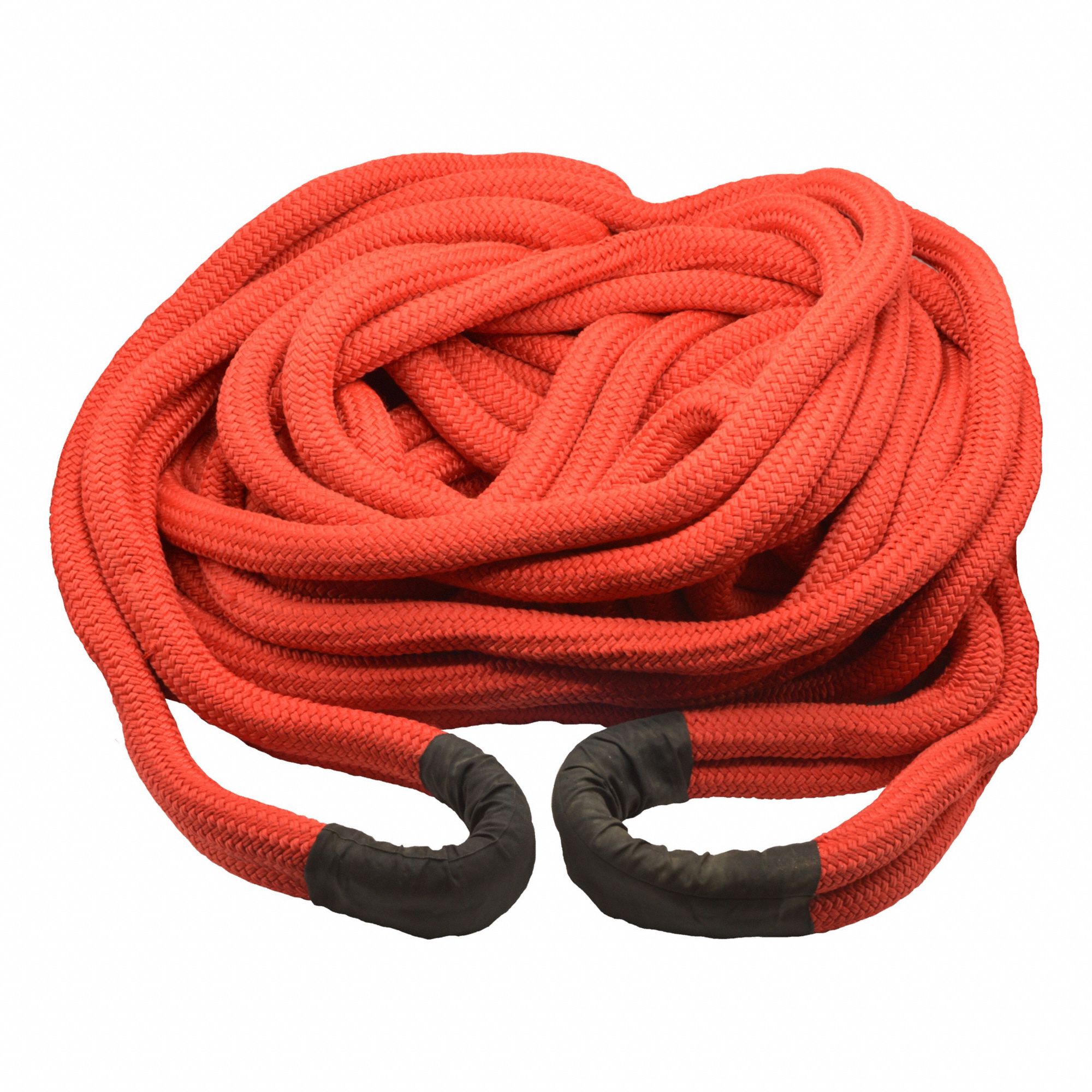 Recovery Rope: 30 ft Lg, 1 1/2 in Dia, Nylon, Loop, Nylon, Red, Includes Storage Bag