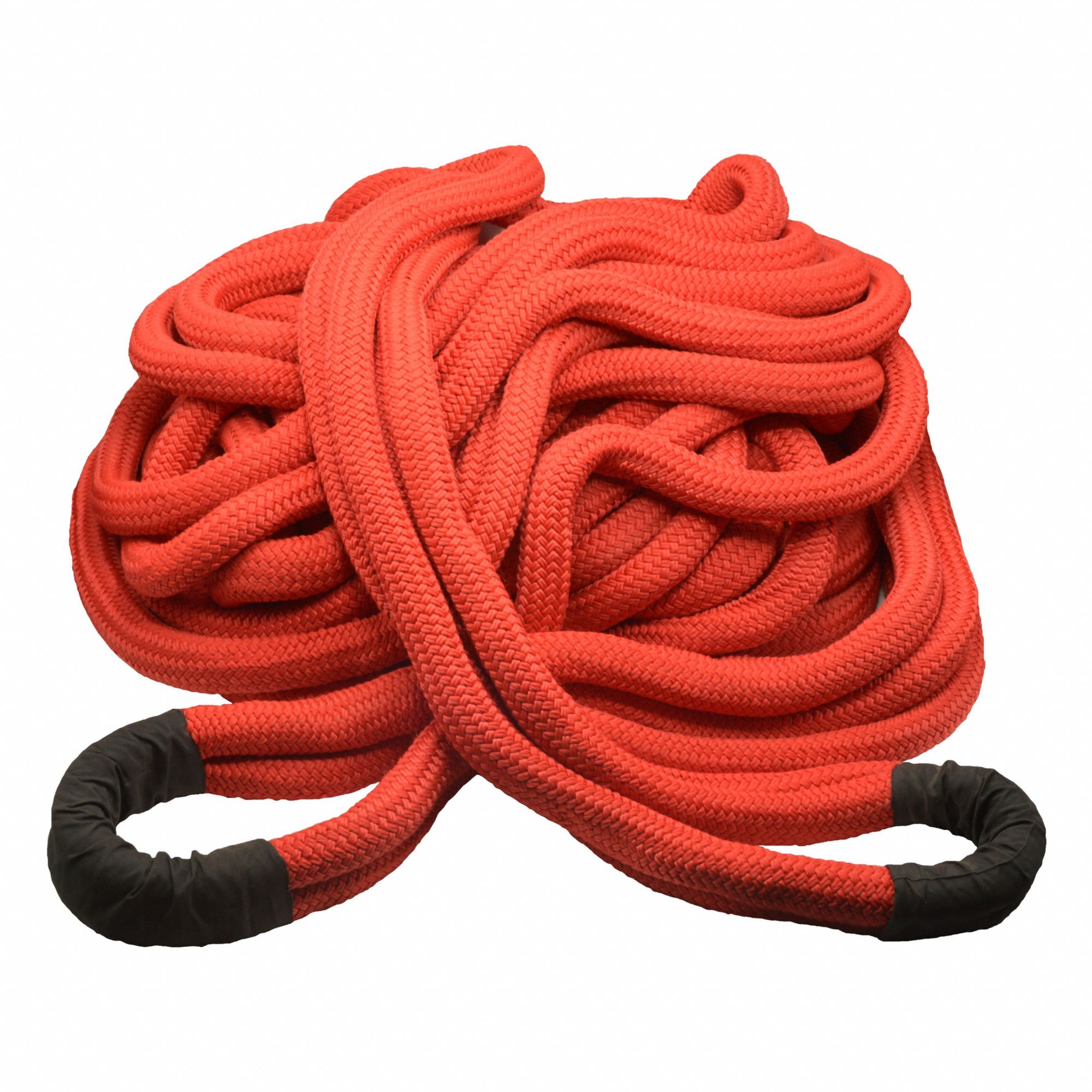Recovery Rope: 30 ft Lg, 1 in Dia, Nylon, Loop, Nylon, Red, Includes Storage Bag