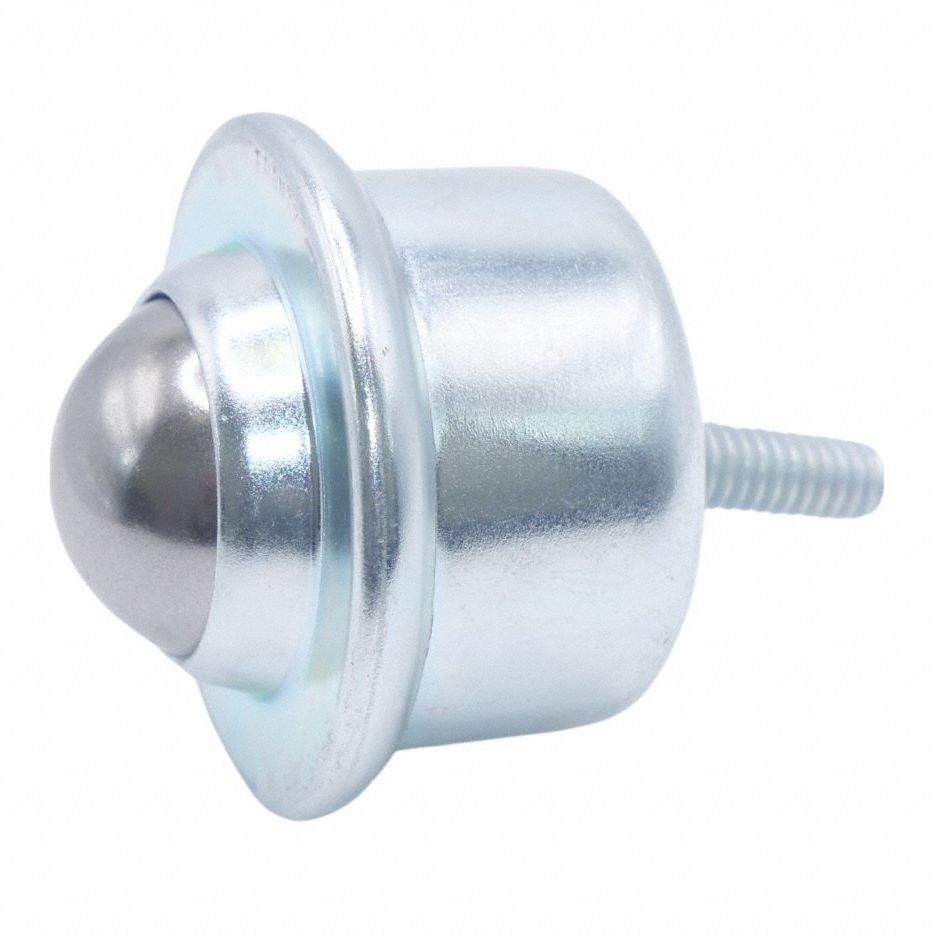 Ball Transfer: 1 in Ball Dia - Ball Transfer, 150 lb Ball Load Capacity, 1 3/16 in Projection