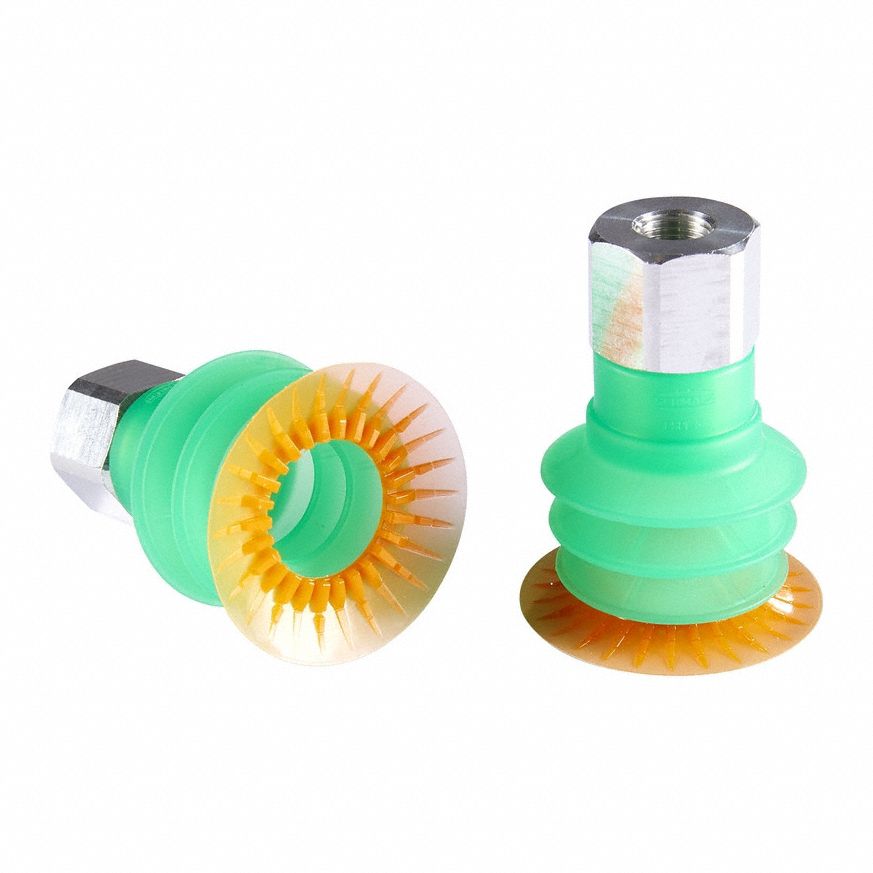 Vacuum Pad Assembly: Multi-Bellows, 3.5 Folds, G1/4 in Vacuum Port, 54.5 mm Pad Dia, 30/55A