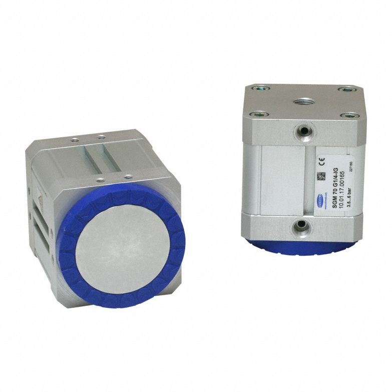 Magnetic Gripper: SGM, G1/4 in, Max. 290 N Holding Force, 51 mm Magnet Dia, 68 mm Overall Wd