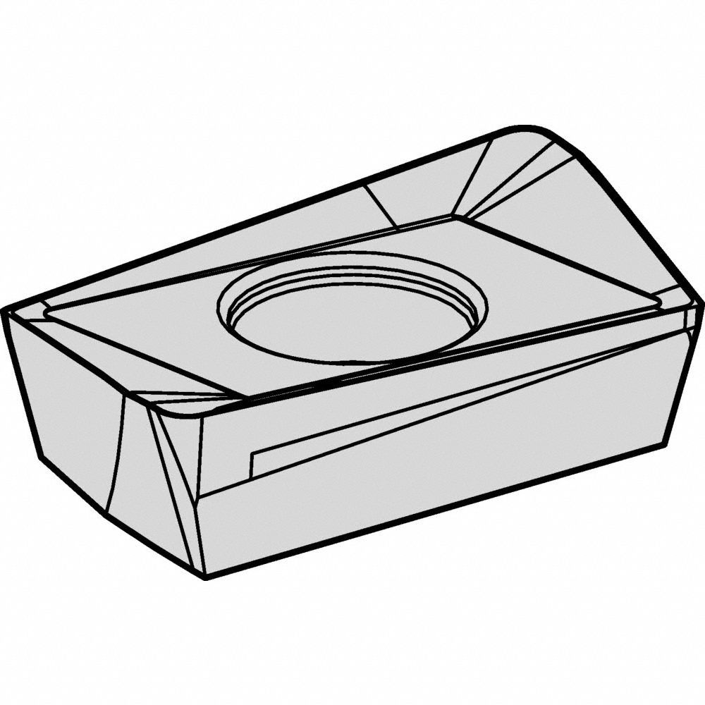 Shoulder Mill Insert: 0.0312 in Corner Radius, 0.1875 in Thick