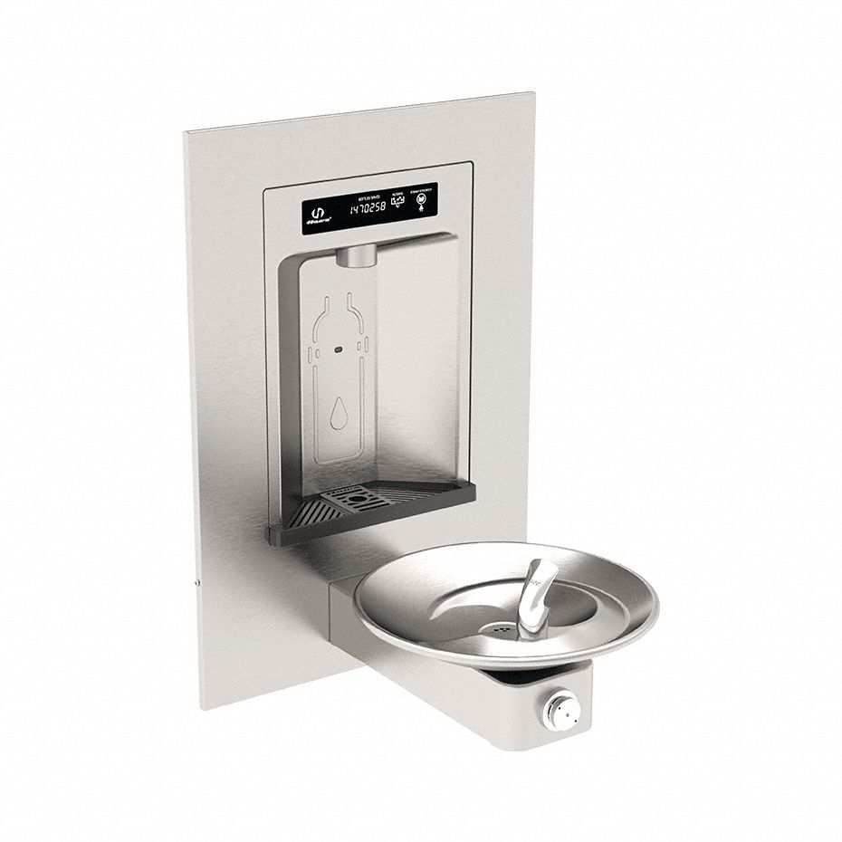 Drinking Fountain Silver Satin Sensor