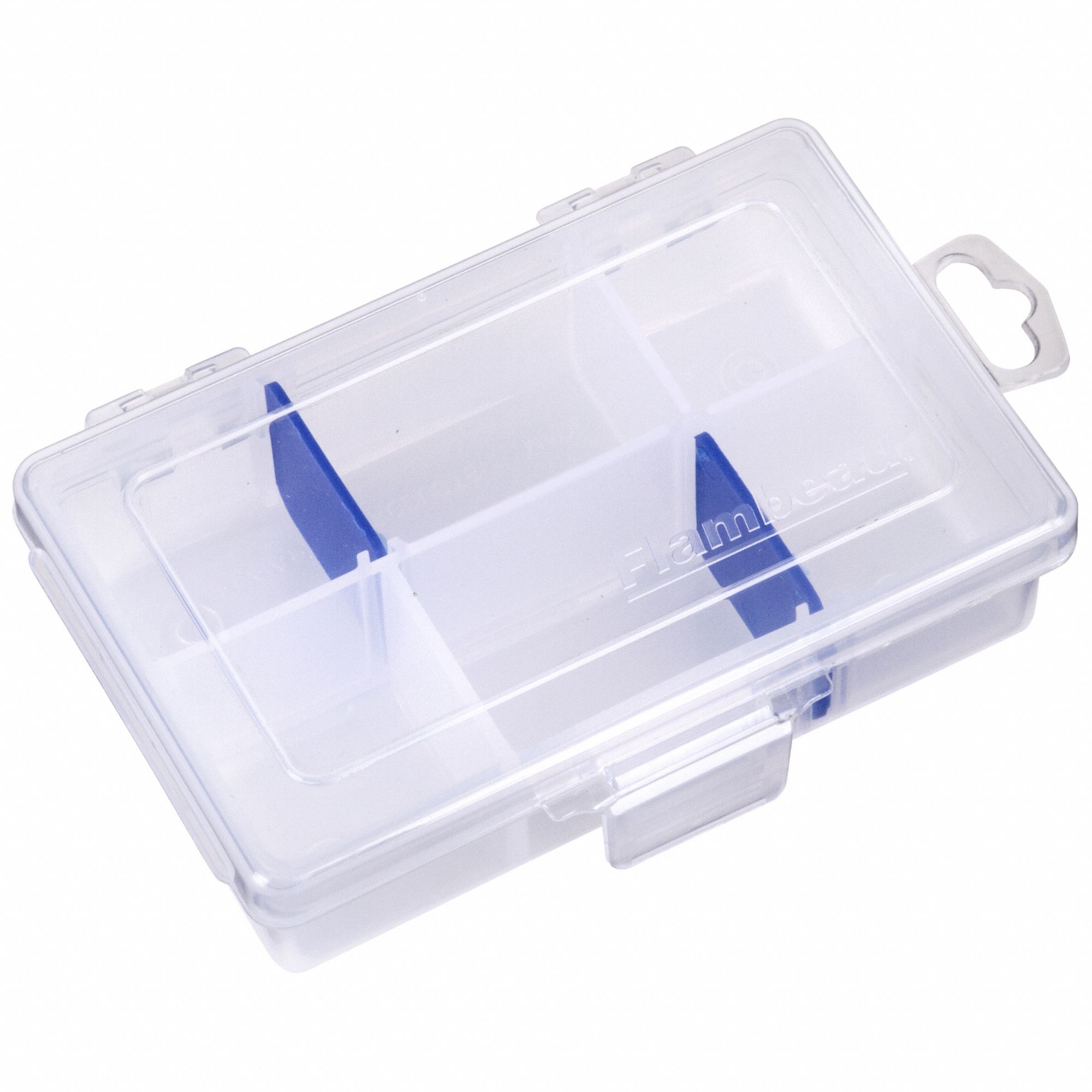 FLAMBEAU, 4 5/8 in x 1 1/4 in, Clear, Adjustable Compartment Box -  1NTH2