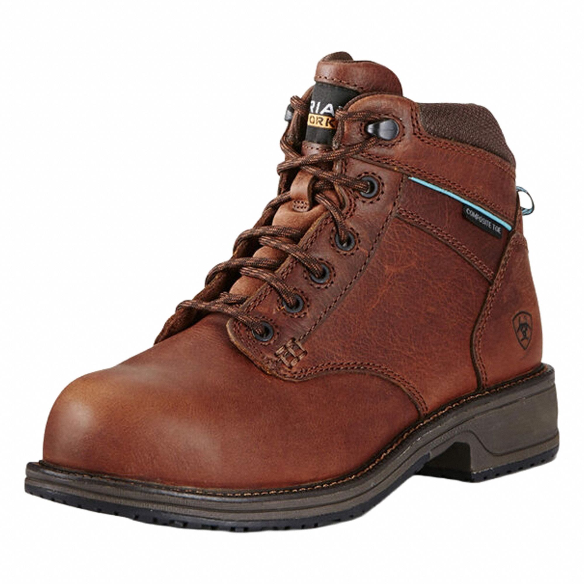 6-Inch Work Boot: Women's, Size 9, M, Brown, Composite Toe Cap, Removable Insole