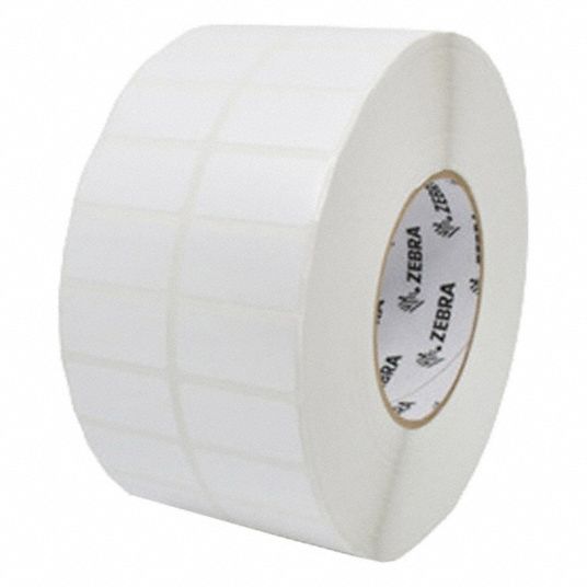 ZEBRA, 1 1/2 in Label Wd, 3/4 in Label Ht, Barcode Printer Labels ...