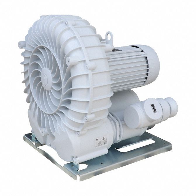 Vacuum Blower: 440 cu m/hr, 76 mm, 4 in G Female, 10.04.01.00098, SB, Three Phase, 265/460V