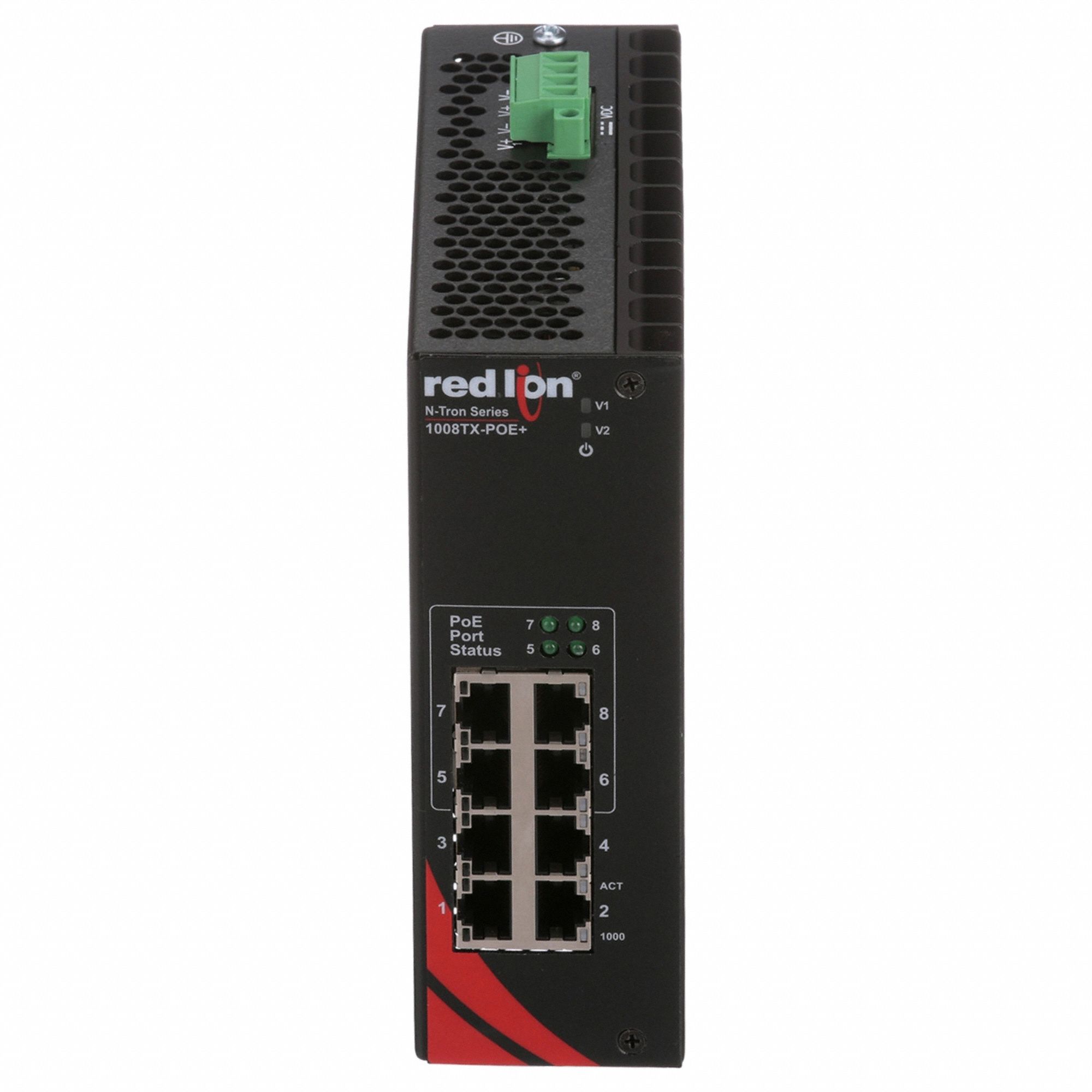 RED LION, 1008TX-POE+, RJ45, Ethernet Switch - 817NW1|1008TX-POE+ ...