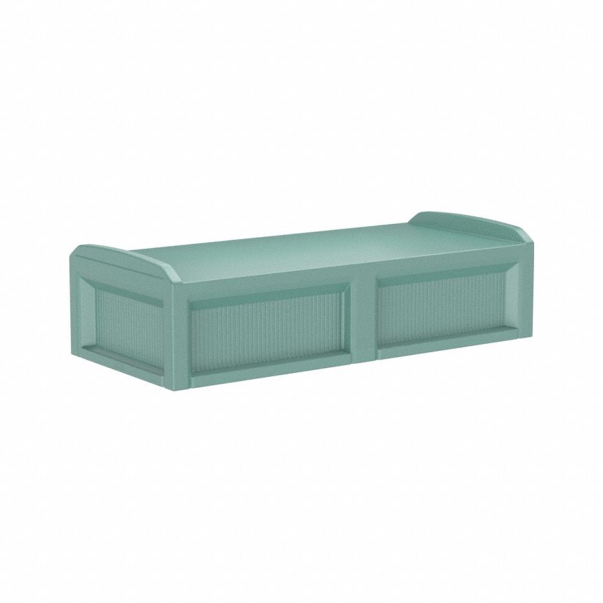 Institutional Bed: Aqua, 80 in Overall Lg, 36 in Overall Wd, 21 in Overall Ht, Polyethylene
