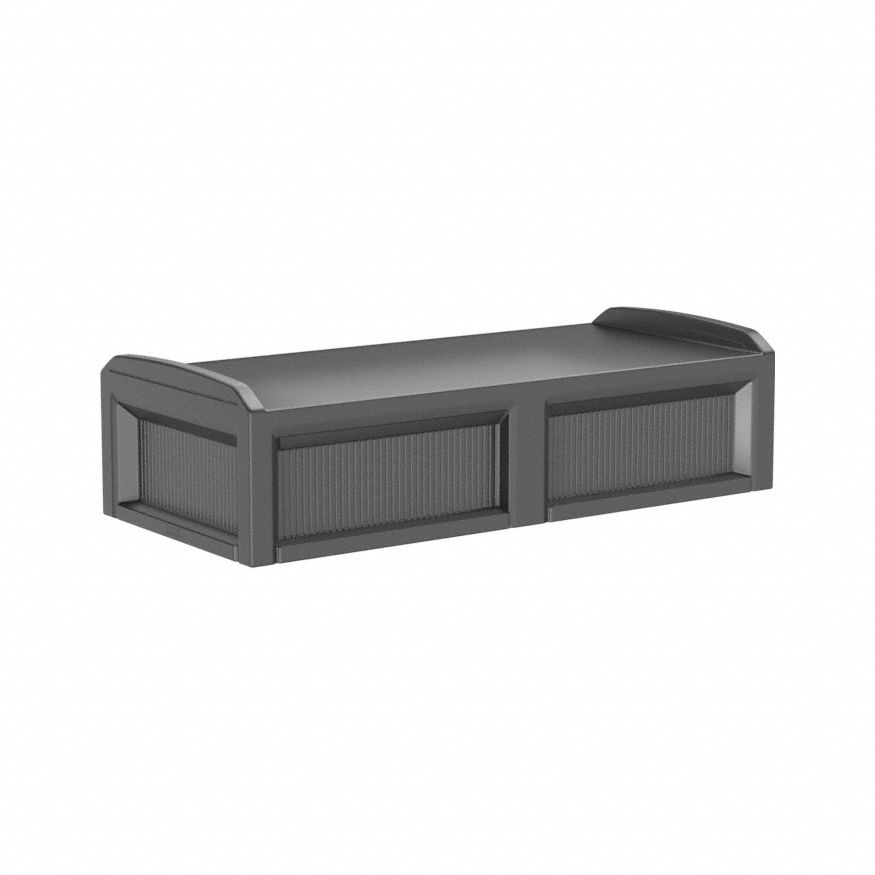 Institutional Bed: Black, 80 in Overall Lg, 36 in Overall Wd, 21 in Overall Ht, Polyethylene