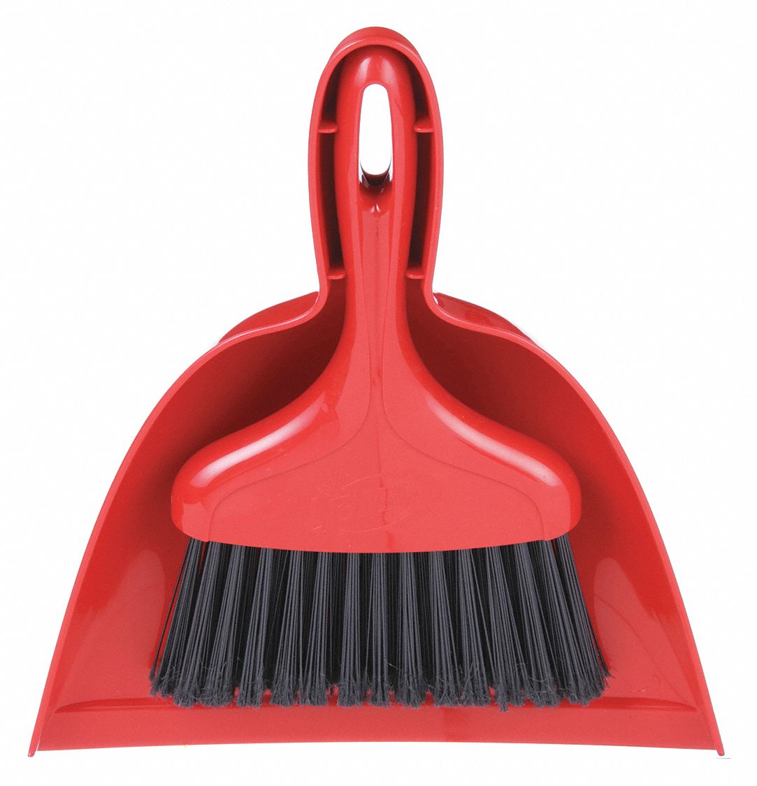 DUST PAN AND BRUSH SET,RED,EA 1