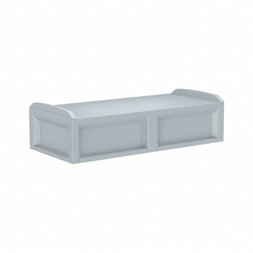 Institutional Bed: Gray, 80 in Overall Lg, 36 in Overall Wd, 21 in Overall Ht, Polyethylene
