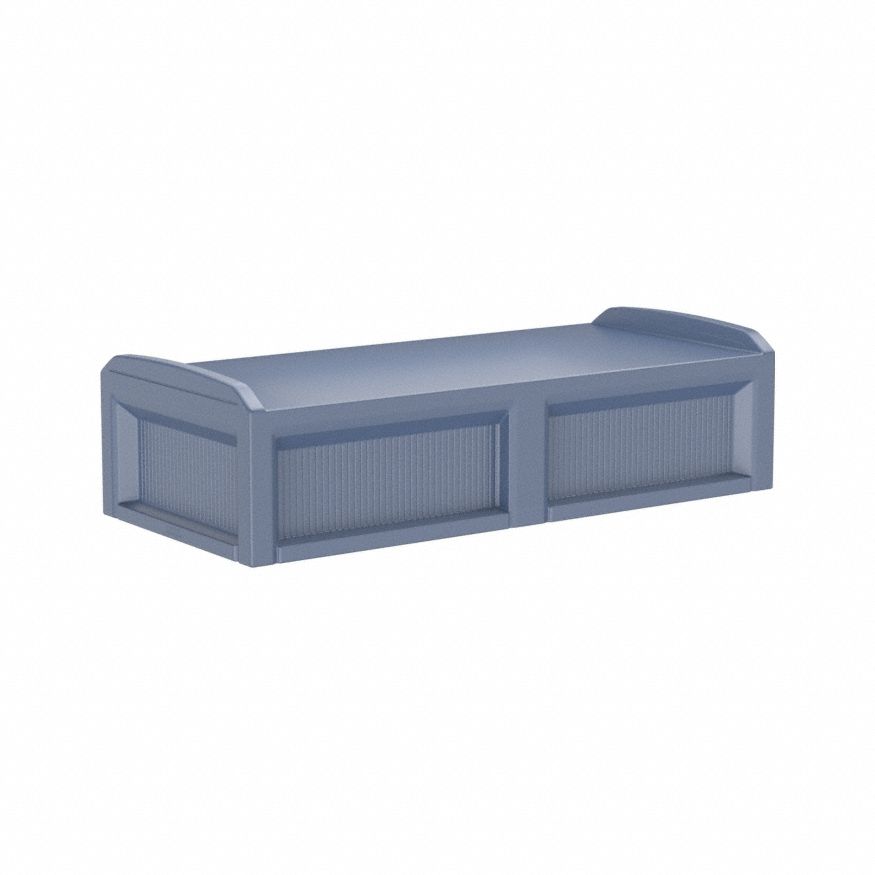 Institutional Bed: Midnight Blue, 80 in Overall Lg, 36 in Overall Wd, 21 in Overall Ht