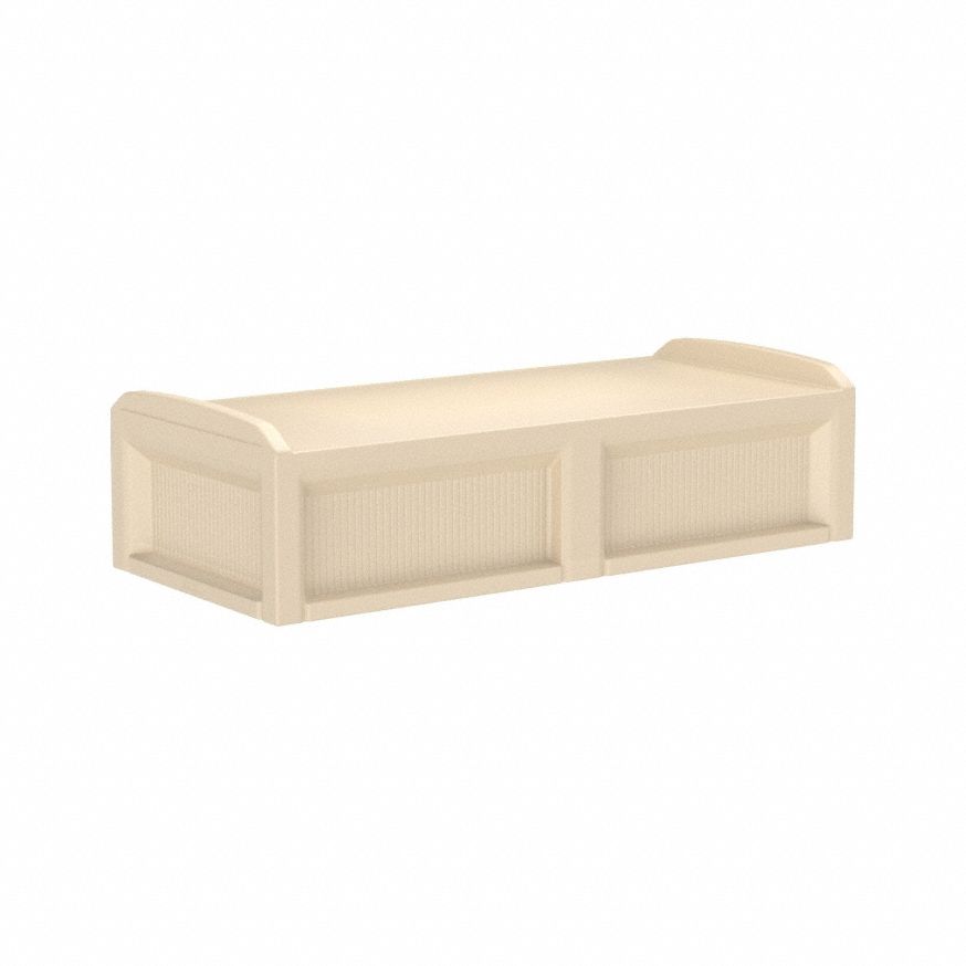 Institutional Bed: Sand, 80 in Overall Lg, 36 in Overall Wd, 21 in Overall Ht, Polyethylene