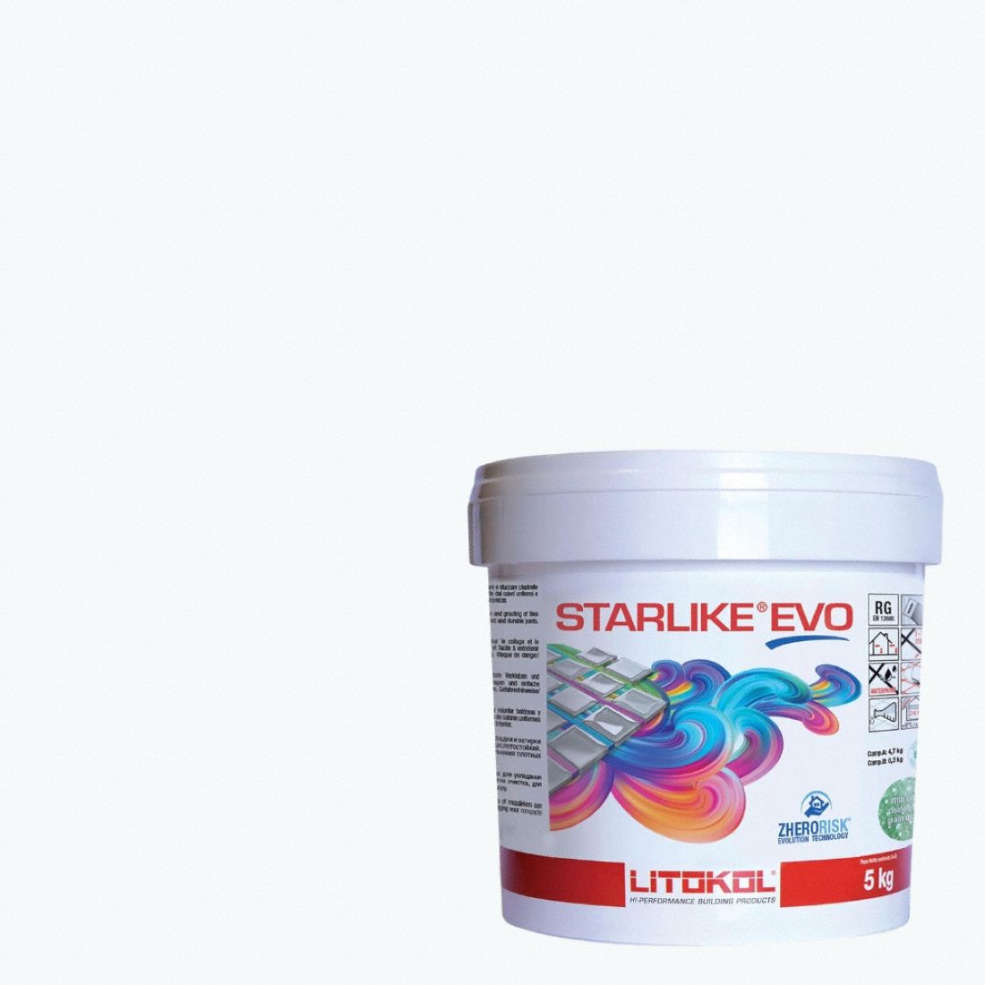 Grout: Starlike Evo, 6 lb Container Size, Pail, 24 hr Full Cure Time, Grout