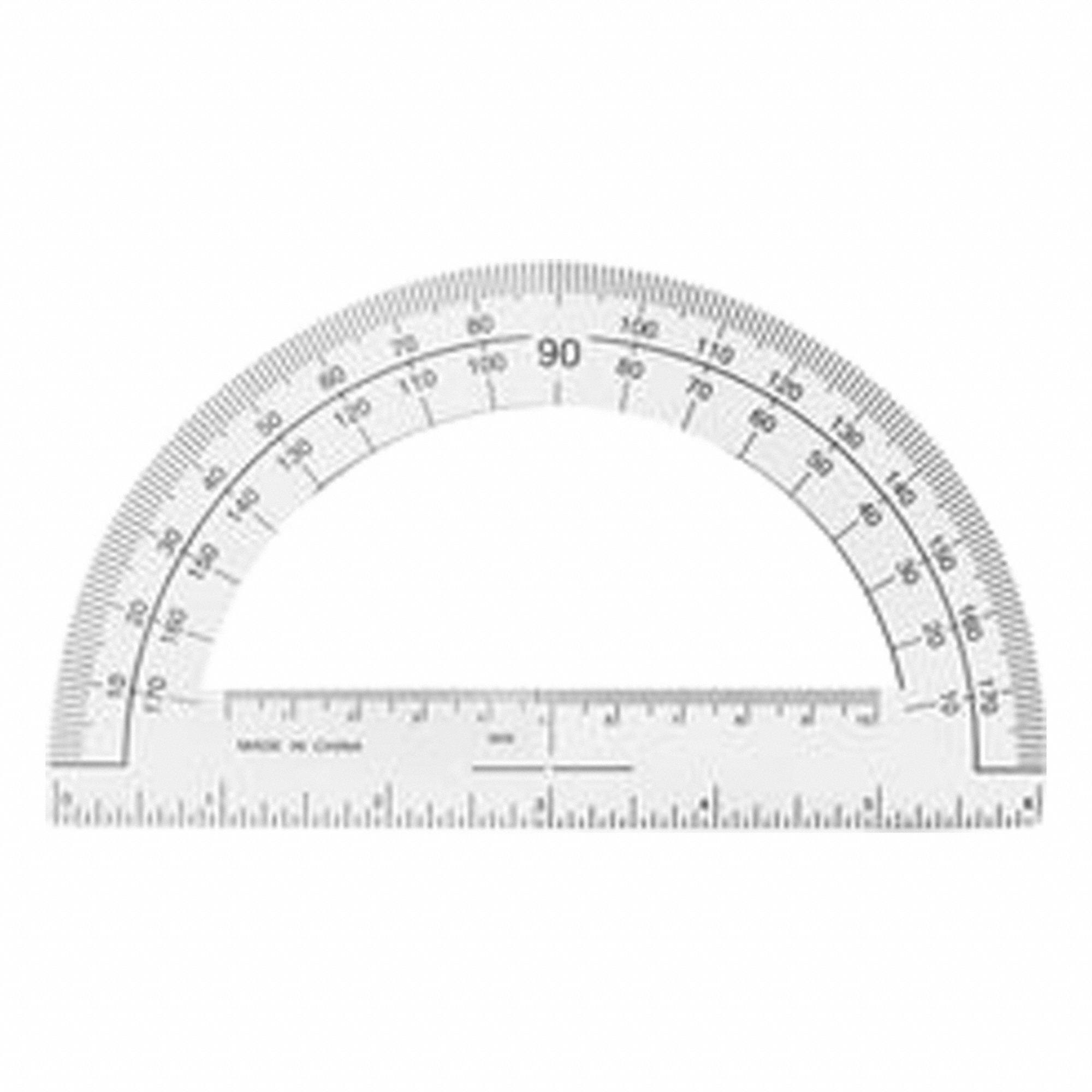 SPARCO Protractor: 6 in Blade Lg, 0°to 180°, 1° Graduations, Plastic (MPN SPR01490). Key specifications — attr1182193: Plastic; attr1182195: 6 in; attr1182198: 1°; attr1182218: SPARCO.