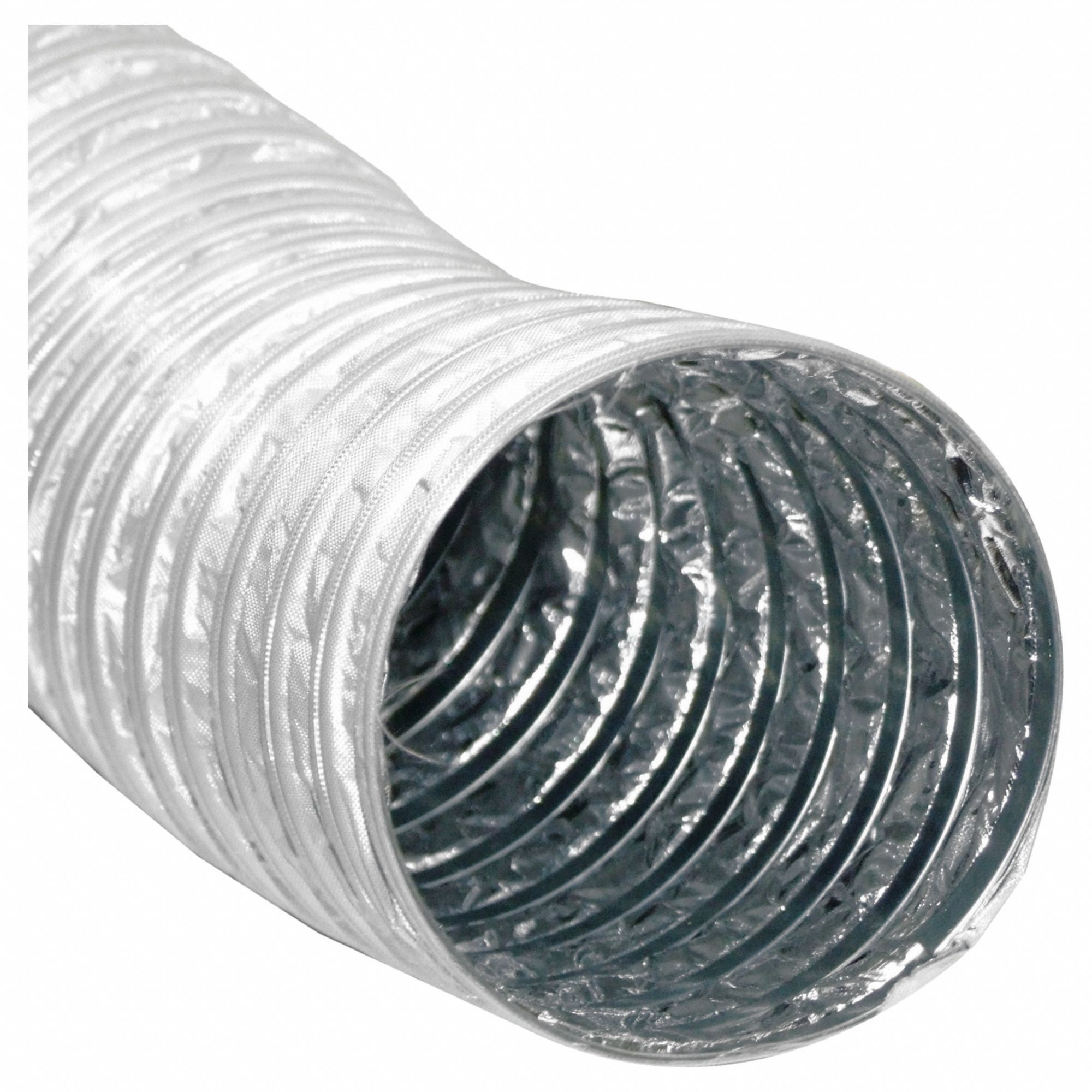 Heat Resistant Dust Collection Hose: 4 in Dia x 8 3/16 ft L, 4 in