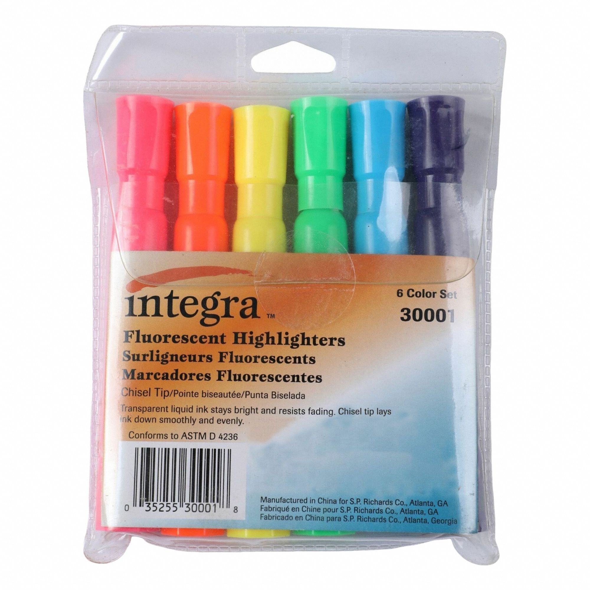 INTEGRA, Blue/Green/Orange/Pink/Purple/Yellow, Assorted Ink ...
