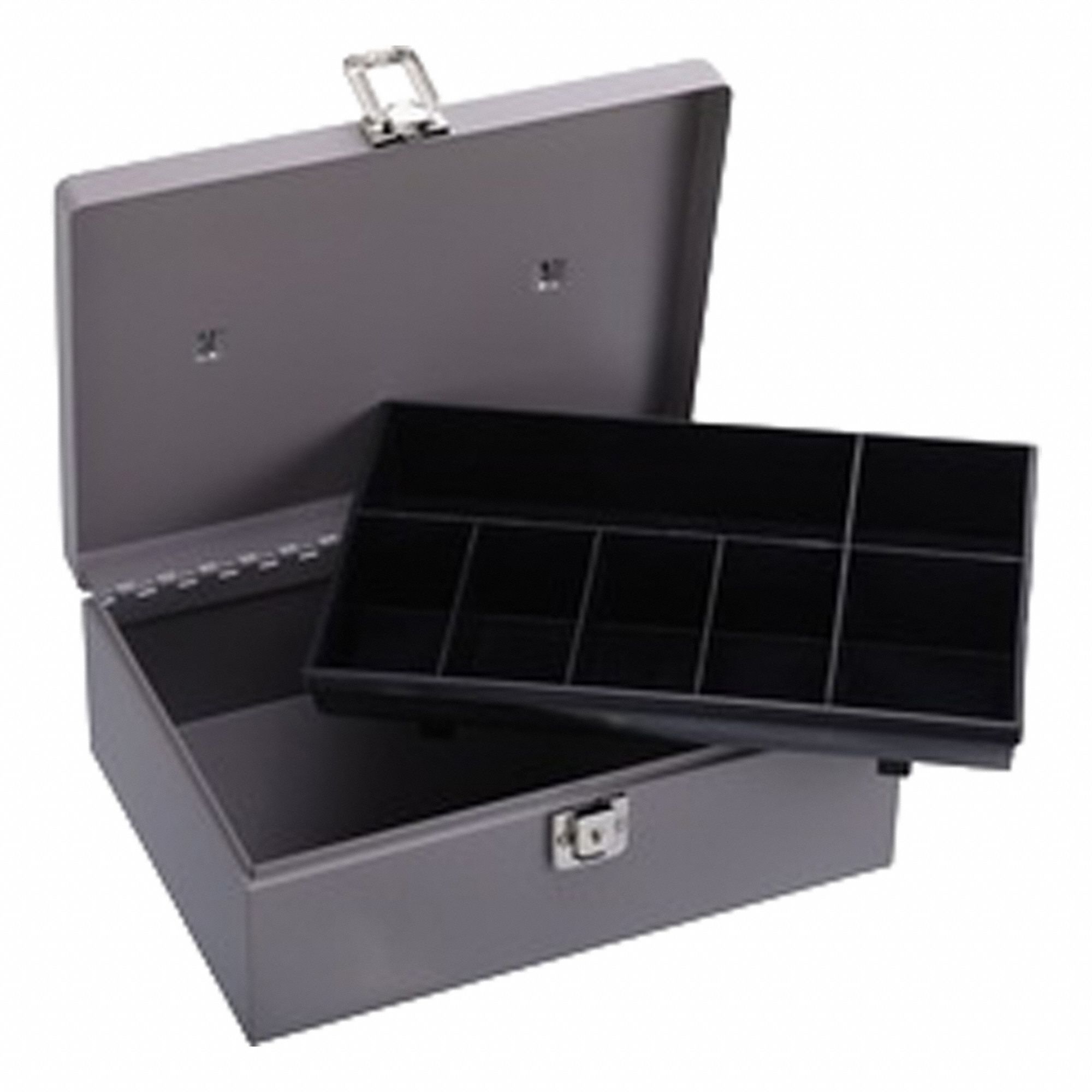 Cash Box Gray Latch Steel