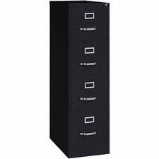 Vertical File Cabinet Black Steel