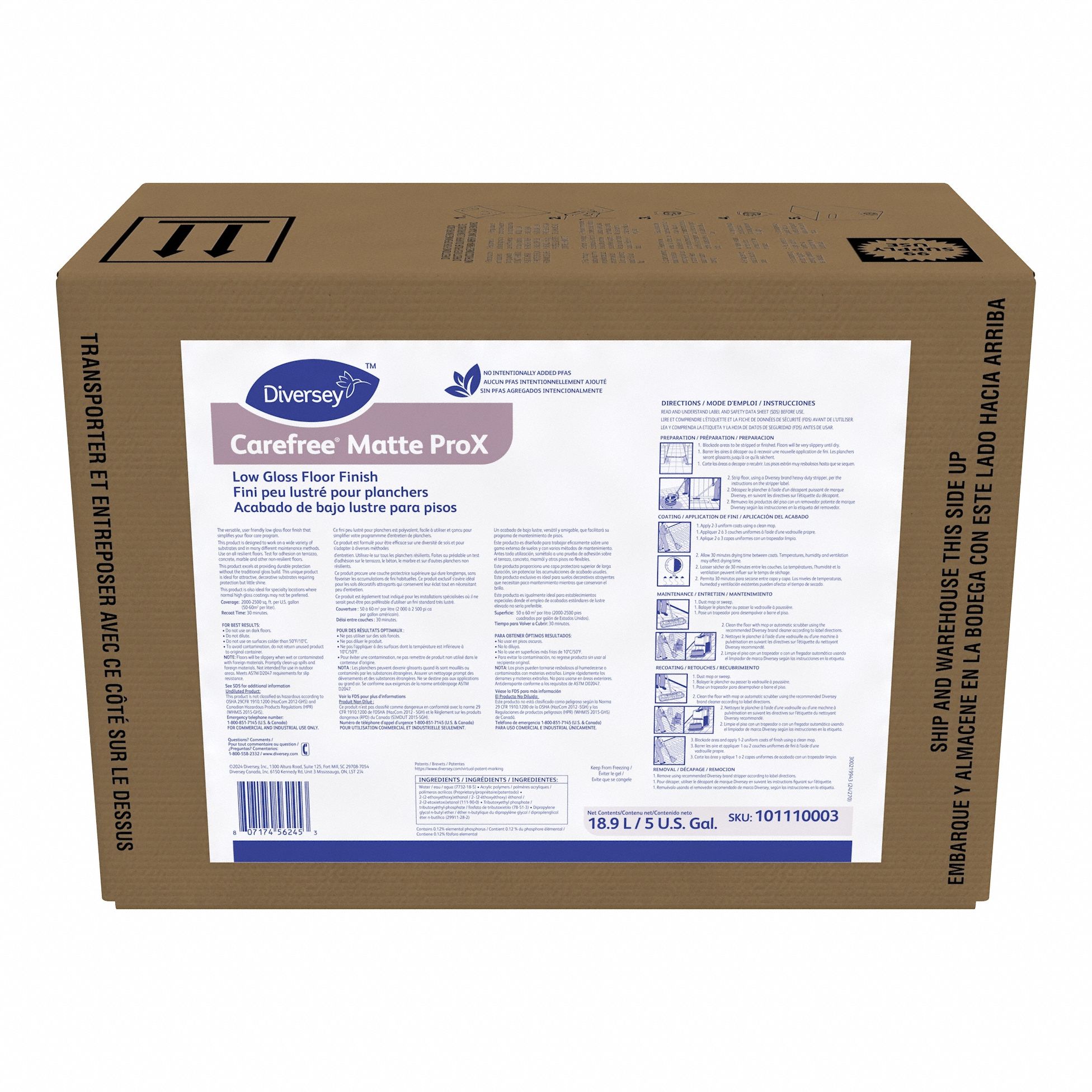 Floor Finish: Box, 5 gal Container Size, Ready to Use, Liquid