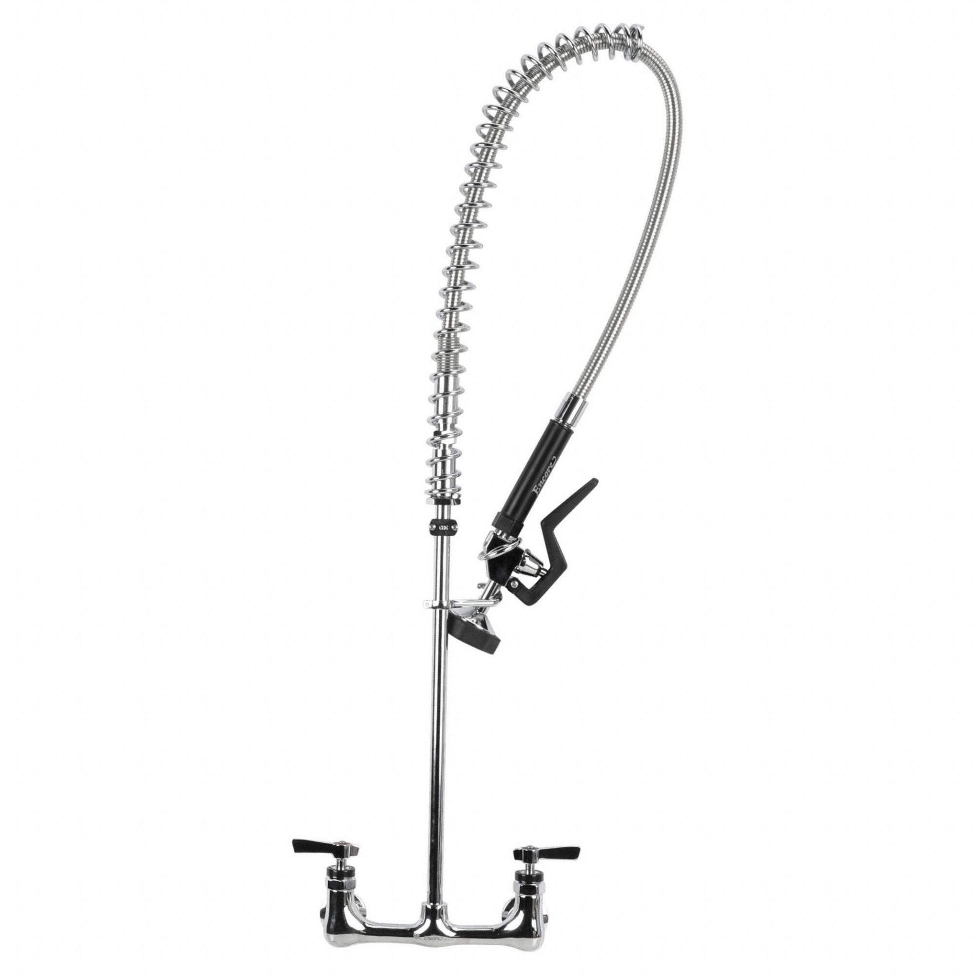 PRE RINSE FAUCET: GOOSENECK FAUCET SPOUT, ENCORE, KL53, CHROME FINISH, 1.6 GPM FLOW RATE