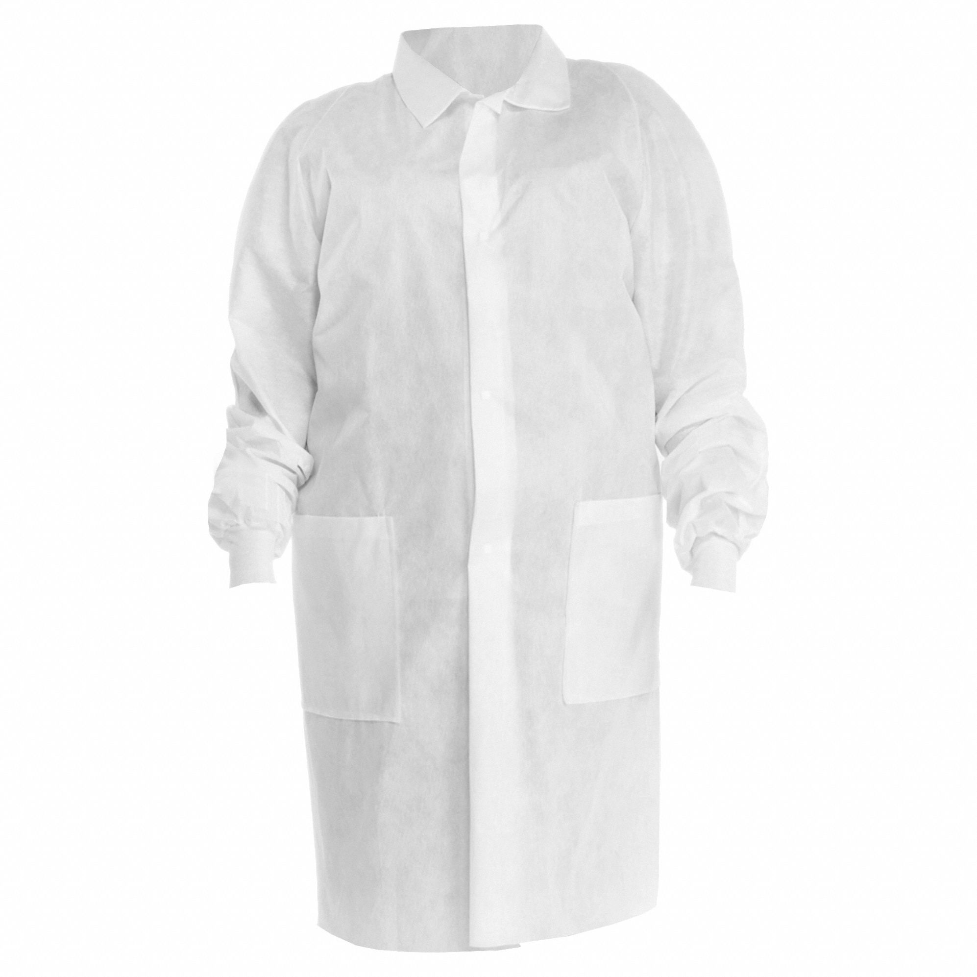 KIMTECH, SMS, Notched Lapel Collar, Lab Coat 803Z5410122 Grainger