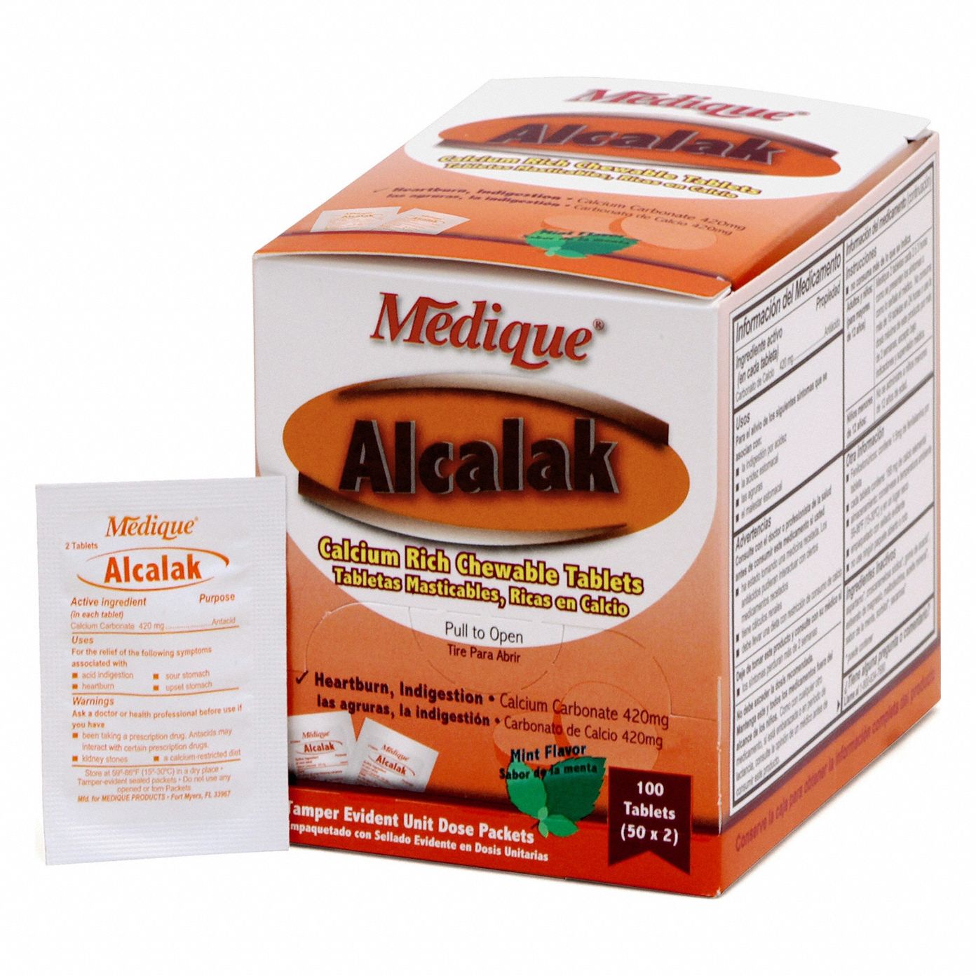 Antacids and Indigestion: Mint, 50 Individual Doses