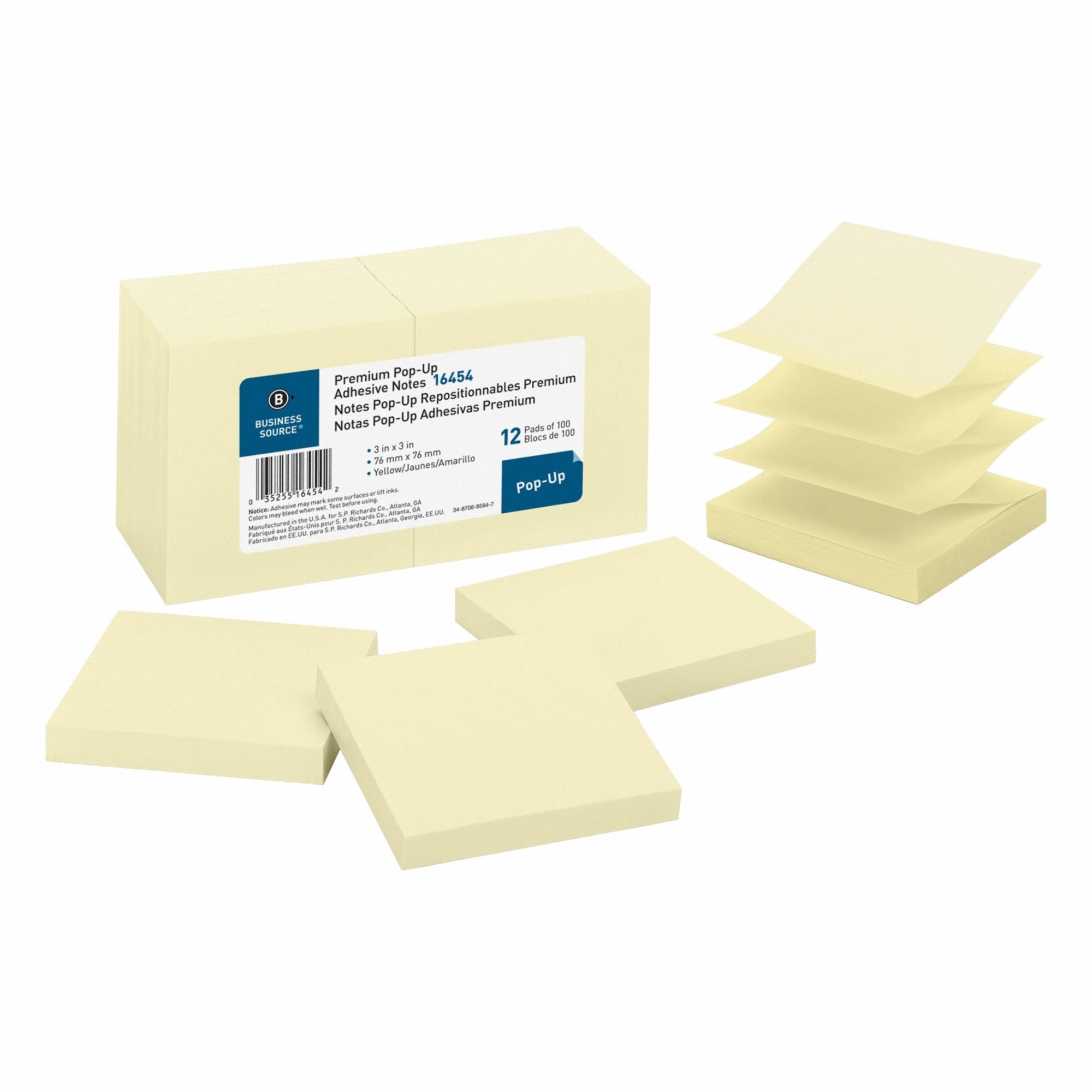 Sticky Note Yellow 12 Pads/Pack PK12