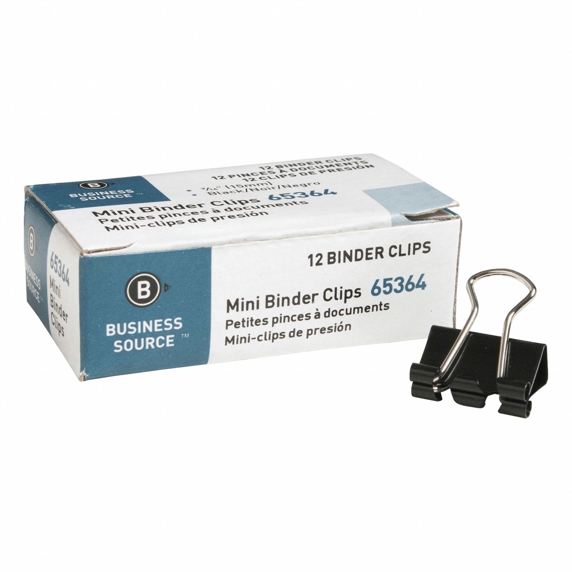 CLIP BINDER MINI 12PC BK PK12