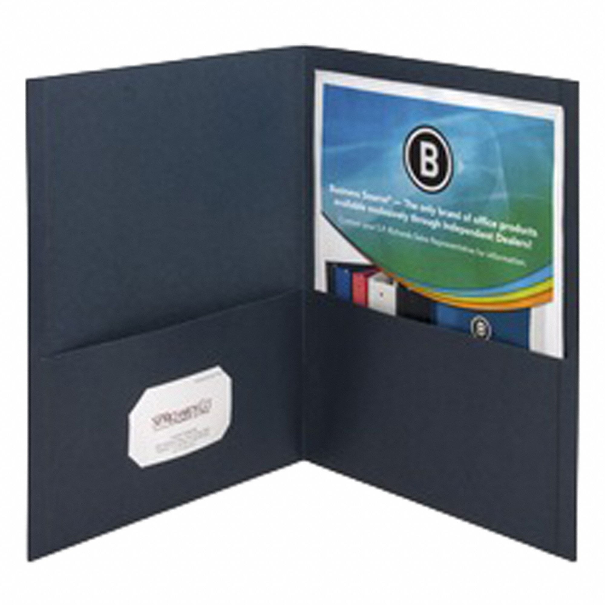 Pocket Folder Dark Blue Paper PK25