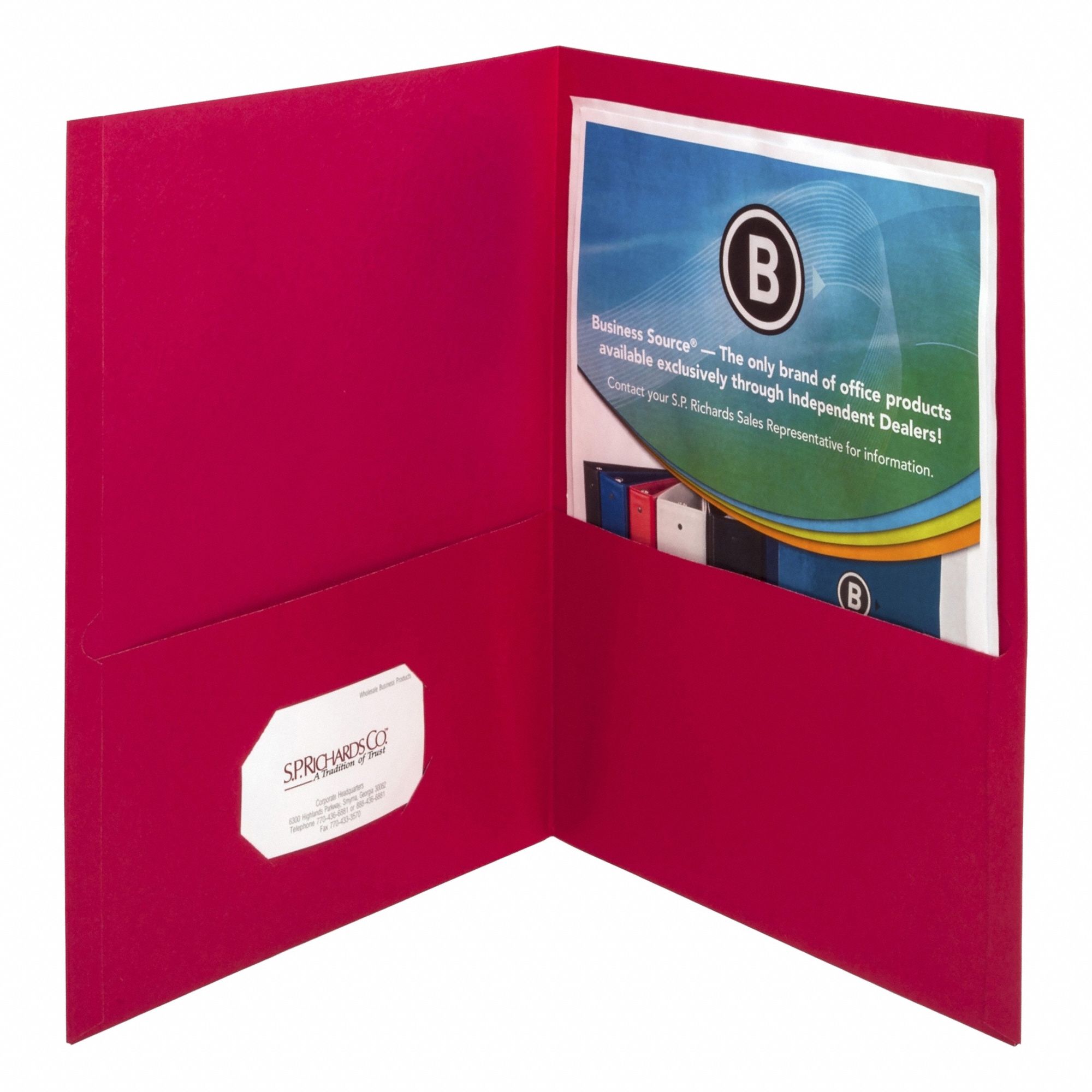 Pocket Folder Red Paper PK25