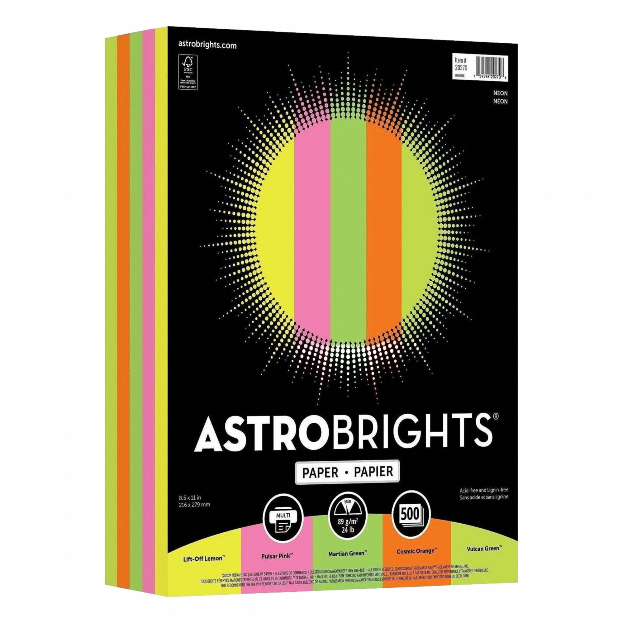 Multi-Purpose Paper: 24 lb, 8-1/2 x 11 in, Letter, Smooth, 100 Brightness