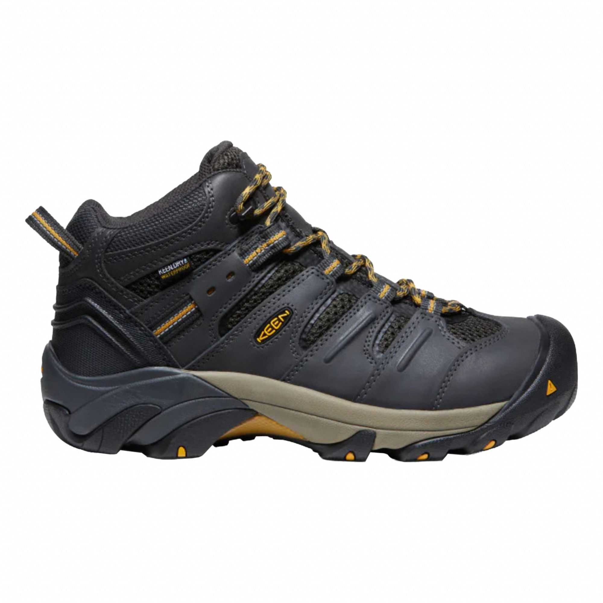 Hiker Boot: Men's, Size 8, EE, Black, Steel Toe Cap, Removable Insole