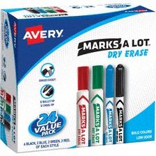 Dry Erase Marker Assorted PK24