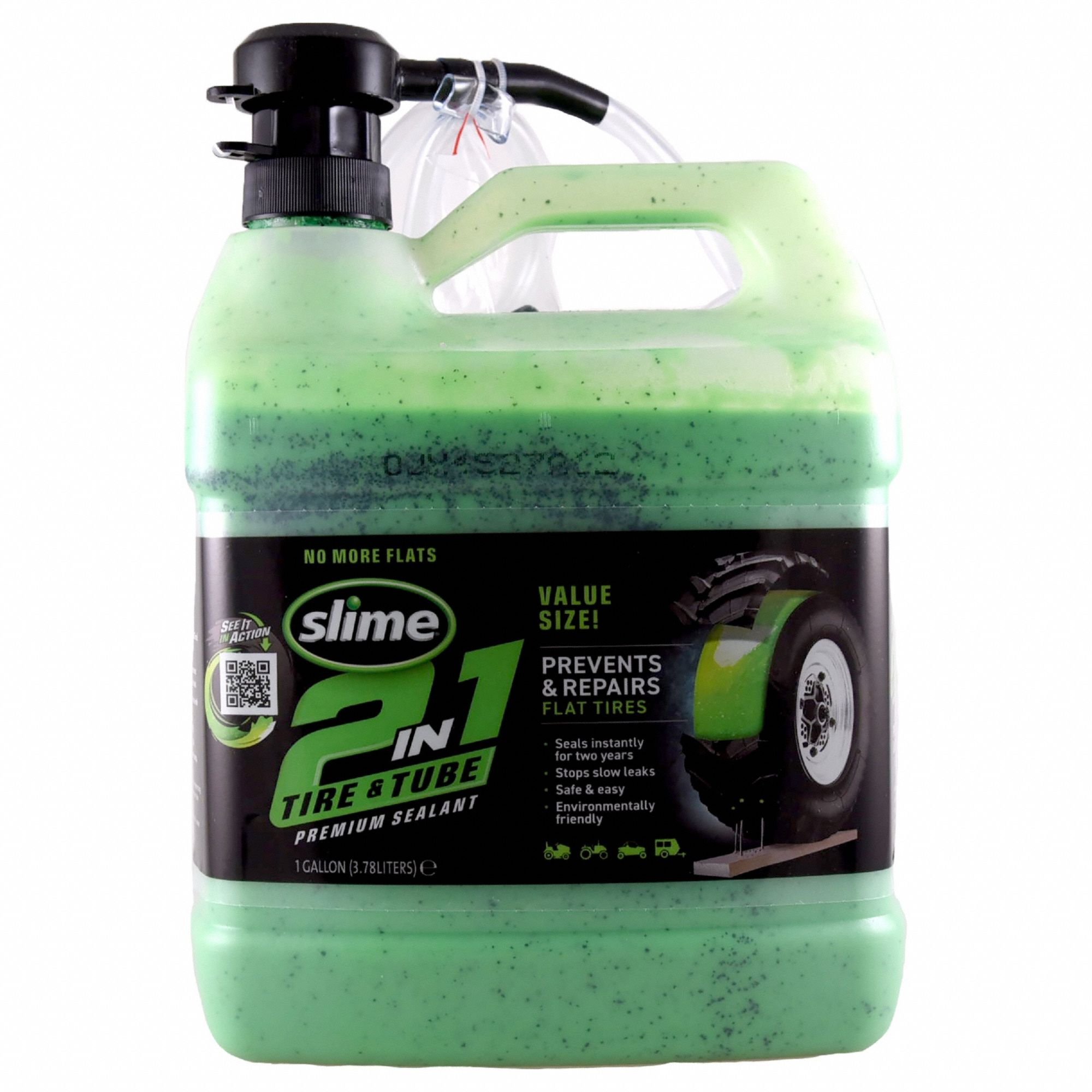 Tire Sealant: Sealant, Liquid, Bottle, 1 gal Container Size, Green