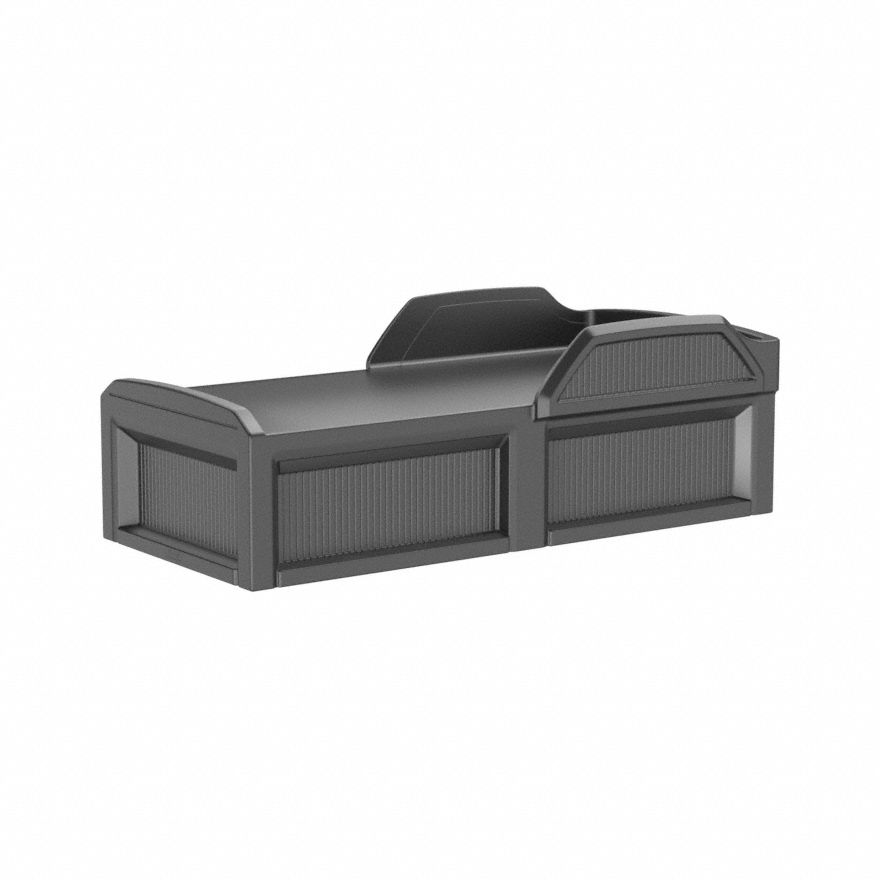 Institutional Bed: Black, 80 in Overall Lg, 36 in Overall Wd, 27 in Overall Ht, Polyethylene