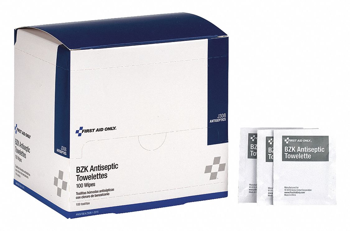 Topical Antiseptic Wipes: Wipes, Benzalkonium Chloride, 100 PK