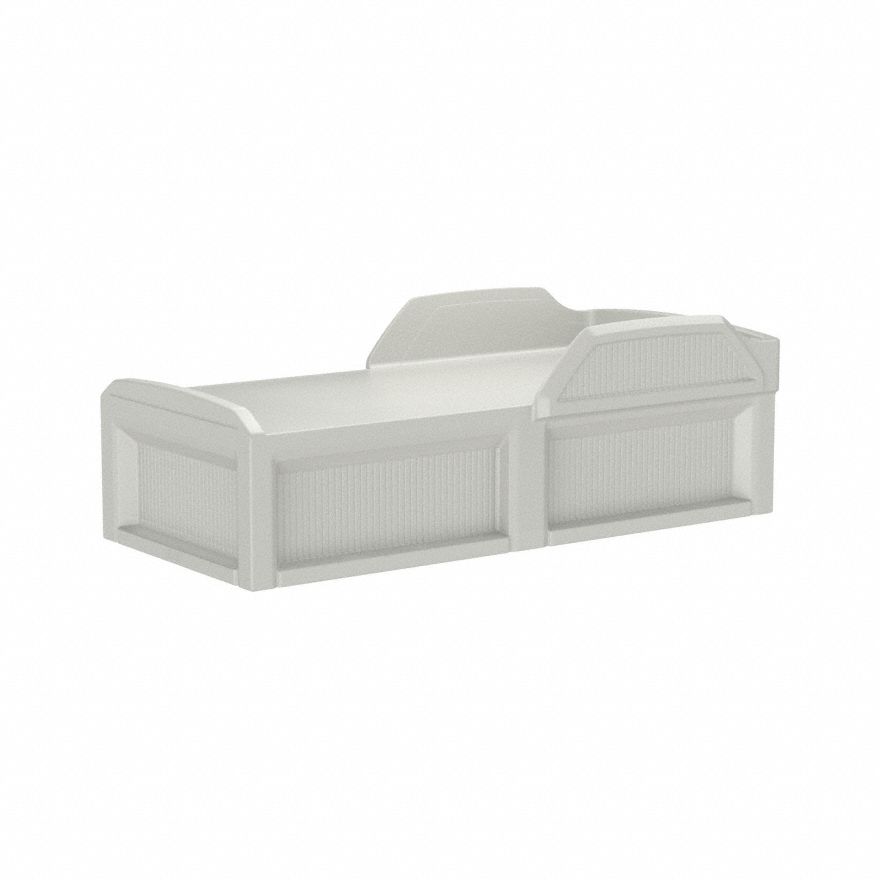 Institutional Bed: Stone Gray, 80 in Overall Lg, 36 in Overall Wd, 27 in Overall Ht