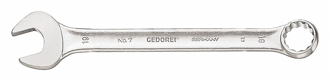 COMBINATION WRENCH, STRAIGHT, ANTI-SLIP, NON-REVERSIBLE, 12 PT, SATIN FINISH, 8 2/3 IN, STEEL