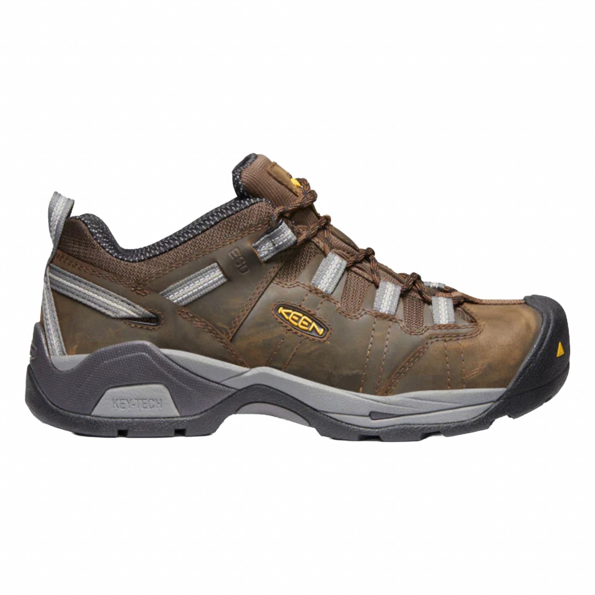Athletic Shoe: Men's, Size 10 1/2, D, Brown, Steel Toe Cap, Removable Insole