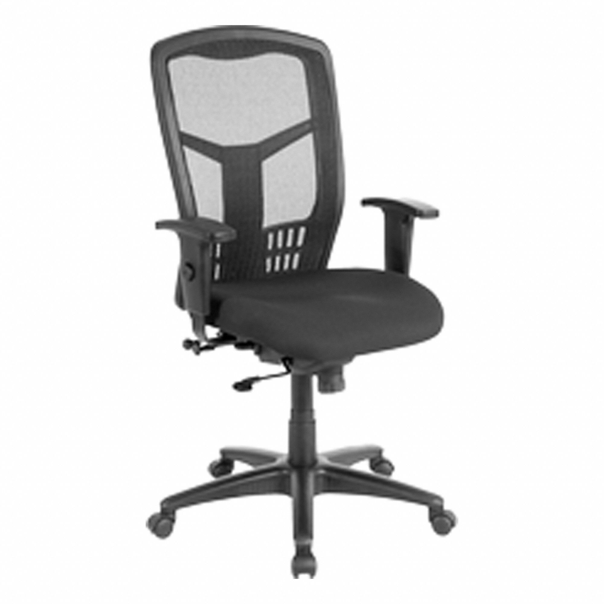 Executive Office Chair: 86200, Ht, Black, Fabric & Mesh Material, 28 1/2 in Seat Dp