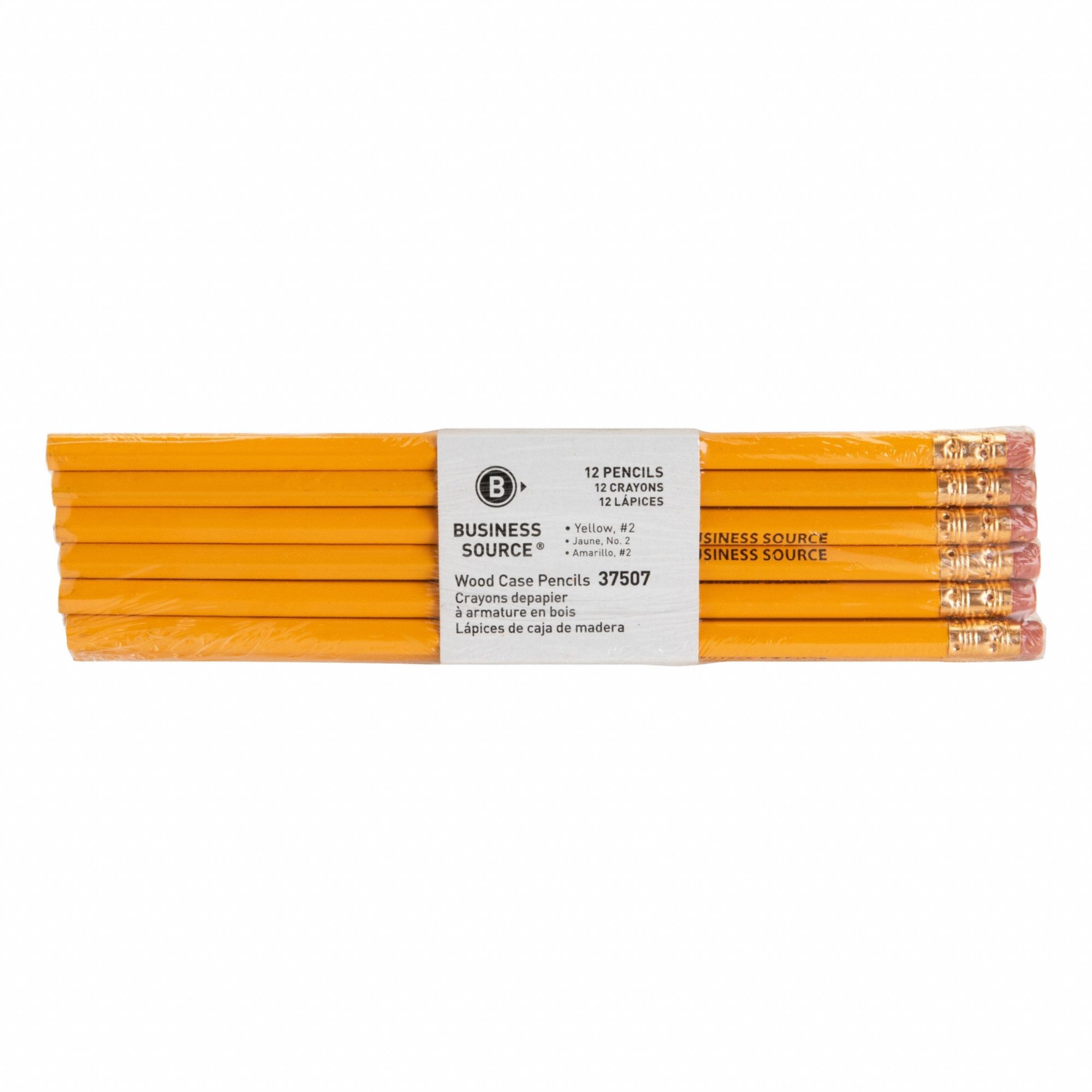 Pencil Yellow Barrel Round PK12