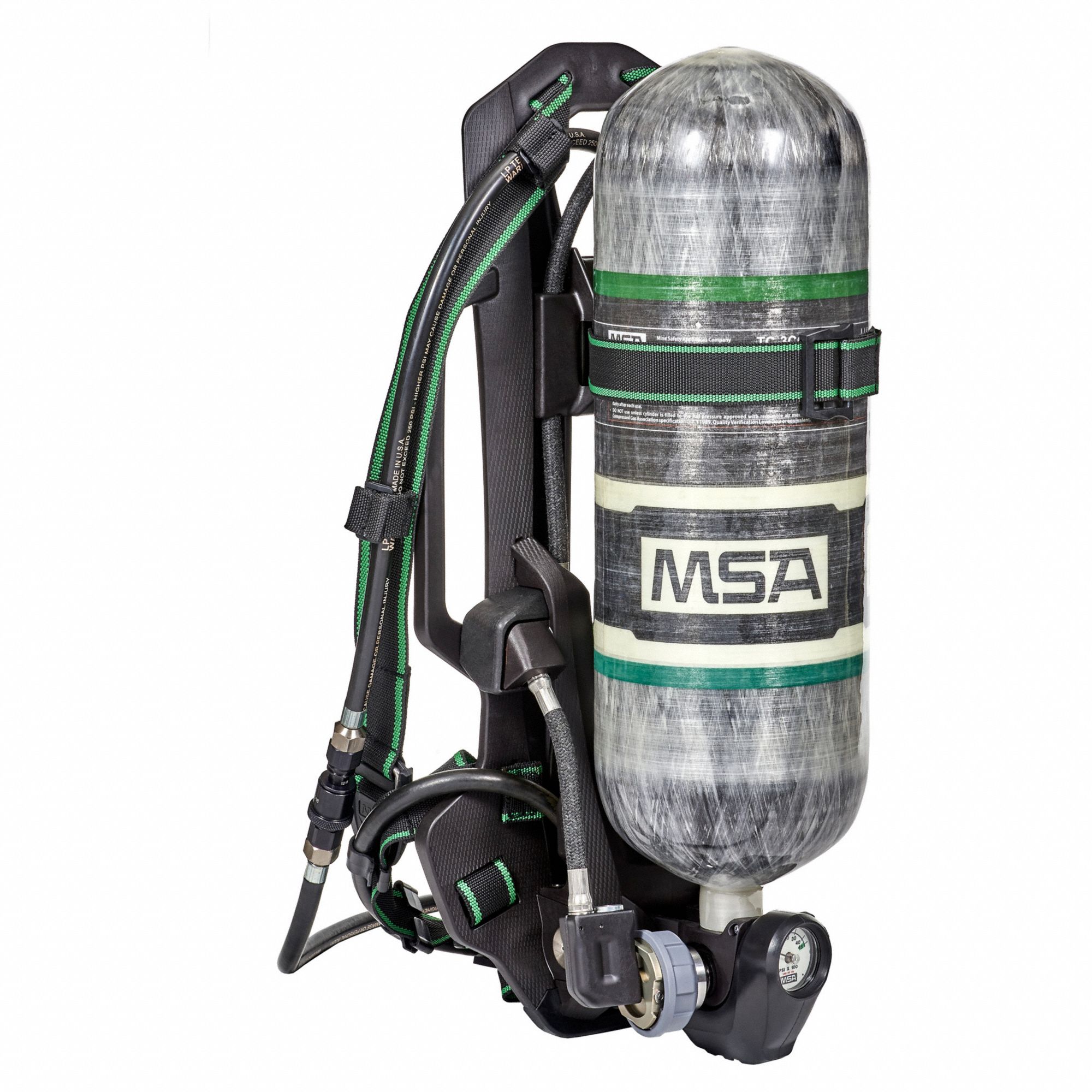 INDUSTRIAL SCBA, M, ALUMINUM/POLYESTER, 30 MINUTES, LOW PRESSURE, 2216 PSI