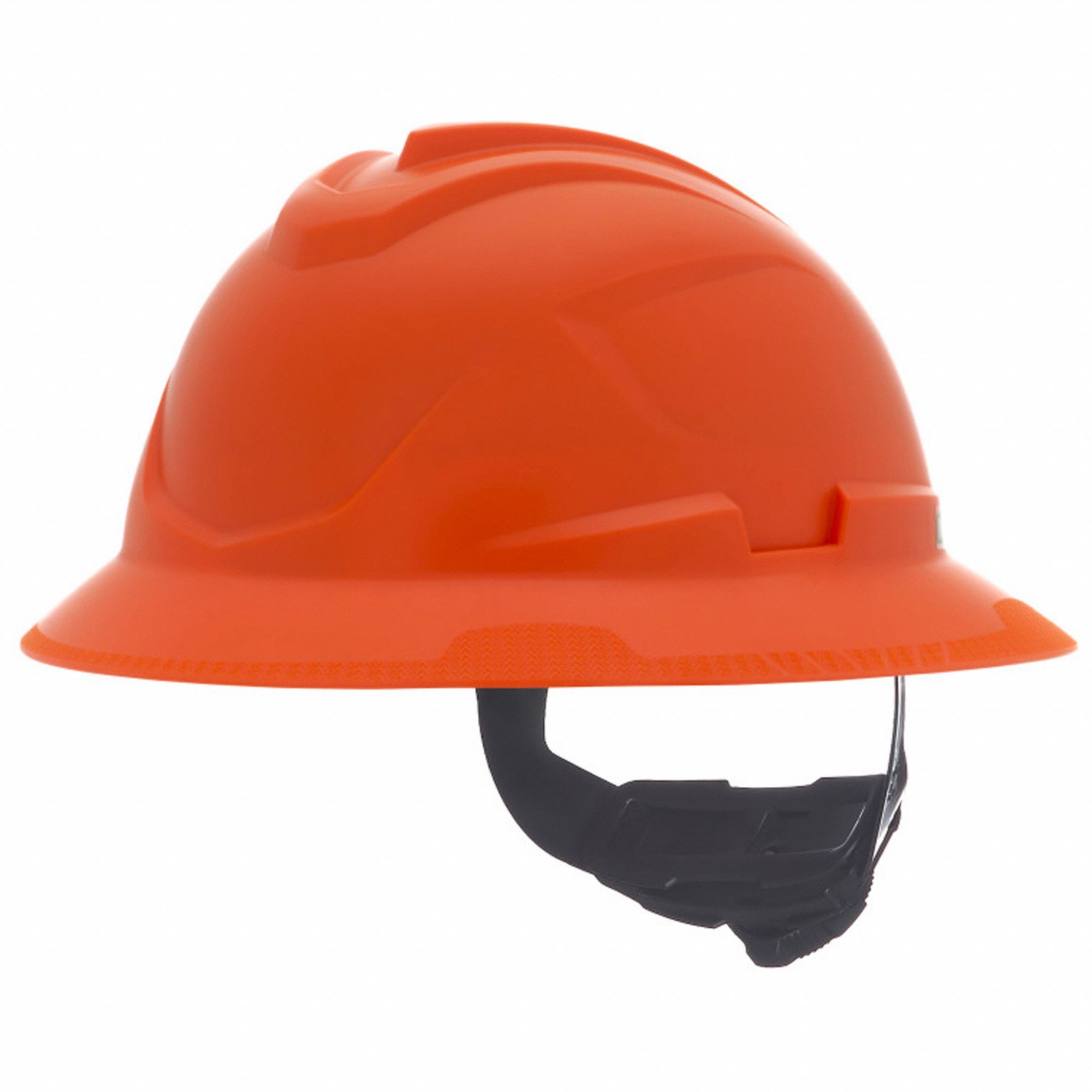 Full Brim Cooling Helmet: Orange, No Graphics, Ratchet (4-Point), Ratchet, Polyethylene, MSA